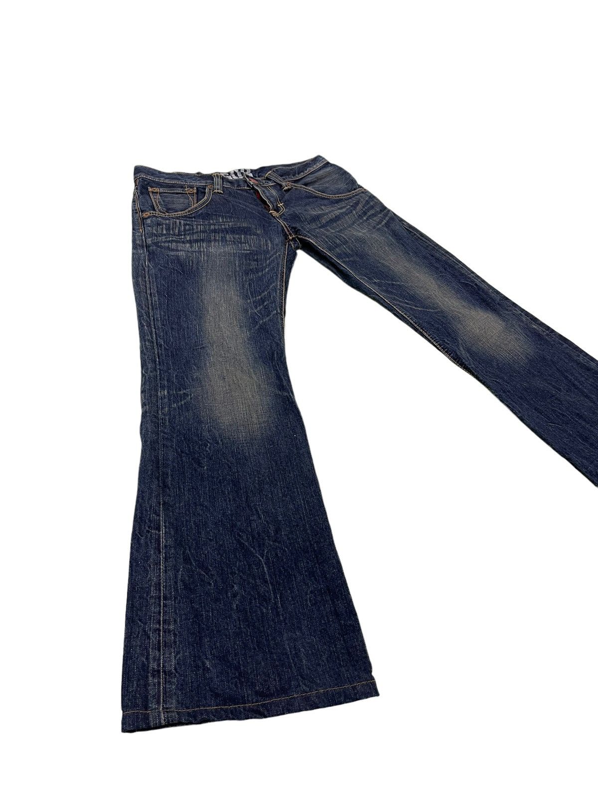 Edwin Flare Jeans Edwin Japan Acid Wash Boot Cut Denim 4🟦8 Size US 31 - 1 Thumbnail