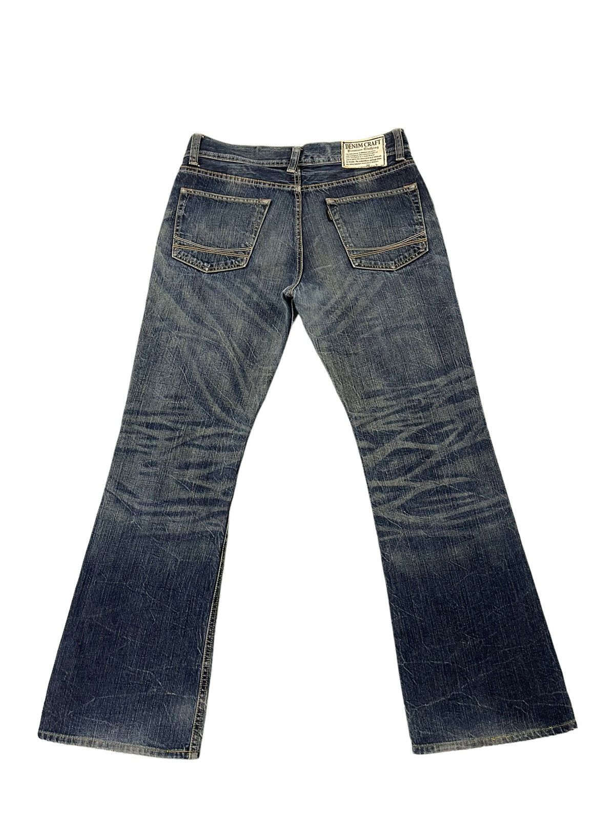 Japanese Brand Flare Jeans Denim Craft Acid Wash Boot Cut Denim 4🟦7 Size US 32 / EU 48 - 2 Thumbnail
