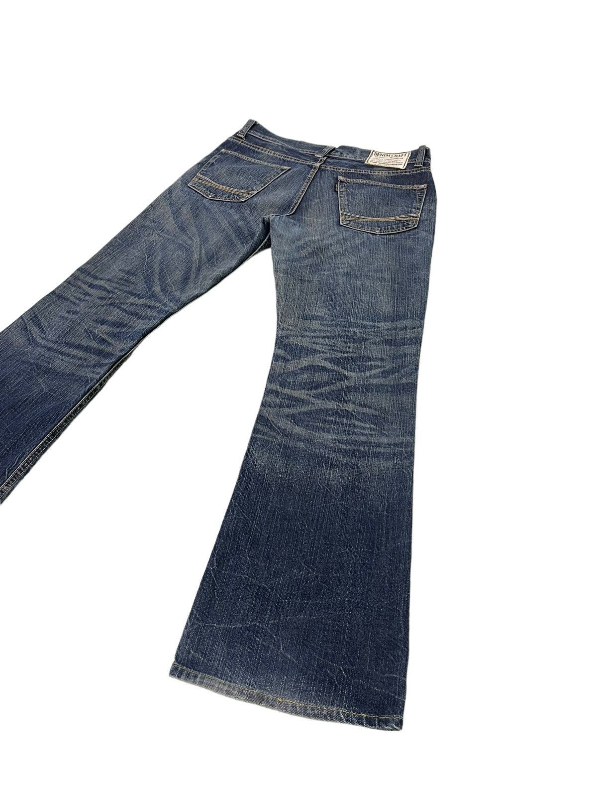 Japanese Brand Flare Jeans Denim Craft Acid Wash Boot Cut Denim 4🟦7 Size US 32 / EU 48 - 3 Thumbnail
