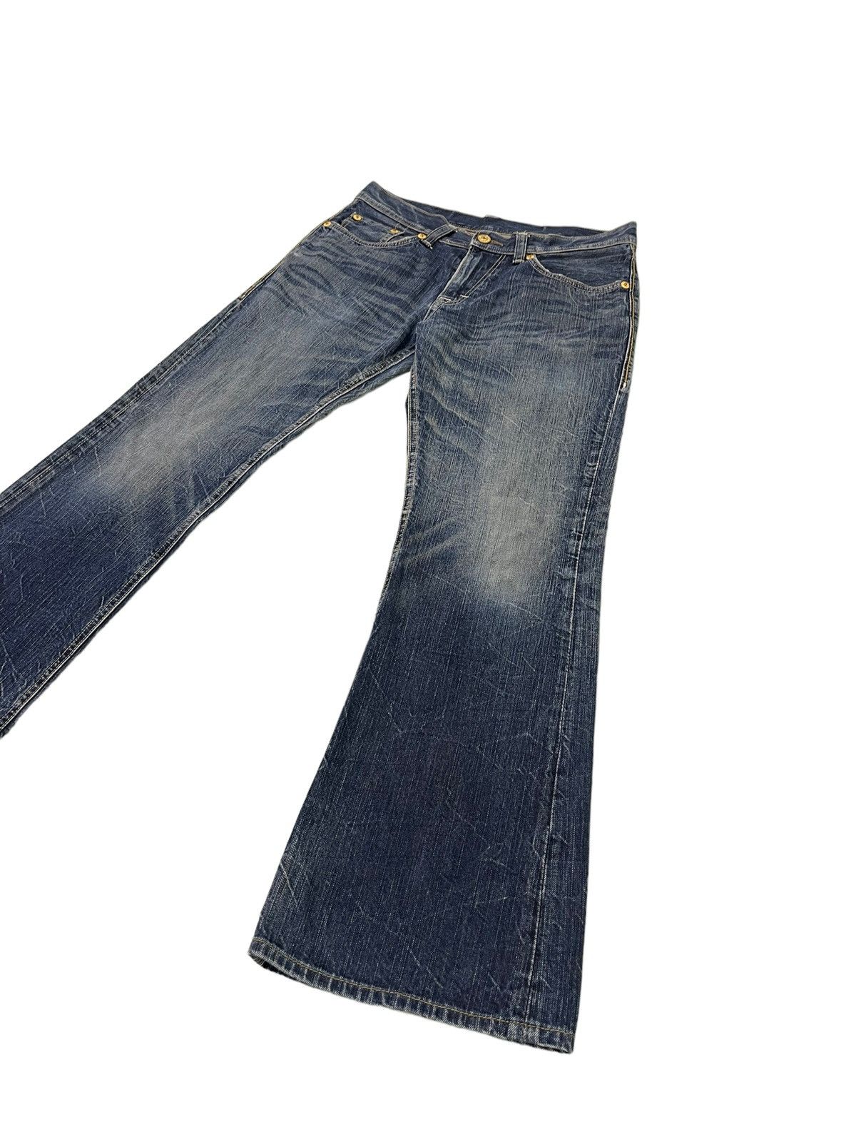 Japanese Brand Flare Jeans Denim Craft Acid Wash Boot Cut Denim 4🟦7 Size US 32 / EU 48 - 12 Thumbnail