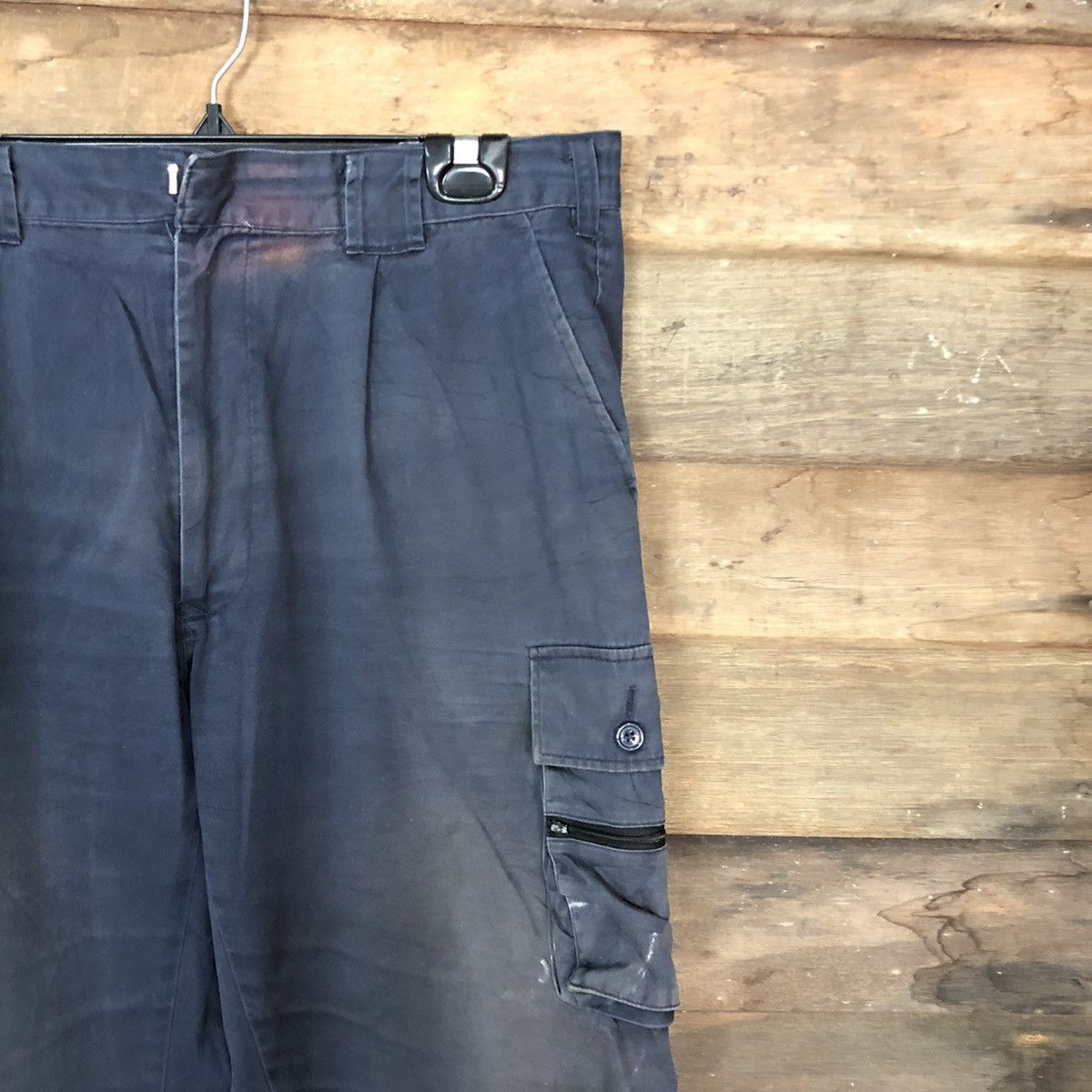Japanese Brand DLL Japan Dark Blue faded Multipocket Cargo Pants #c945 Size US 32 / EU 48 - 5 Thumbnail