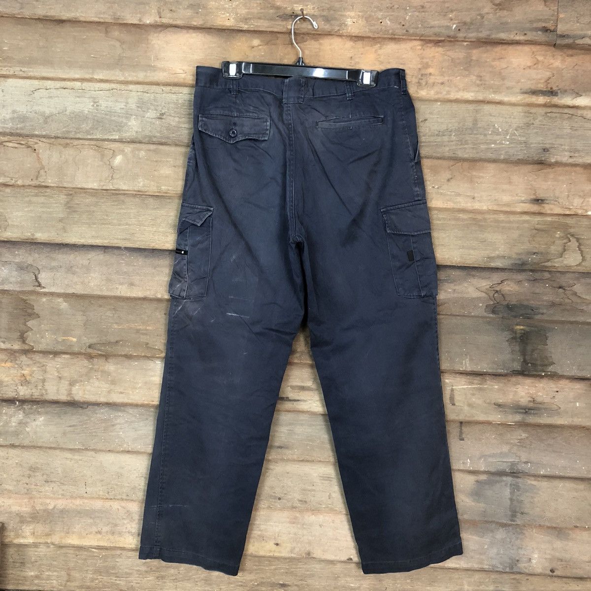 Japanese Brand DLL Japan Dark Blue faded Multipocket Cargo Pants #c945 Size US 32 / EU 48 - 8 Thumbnail