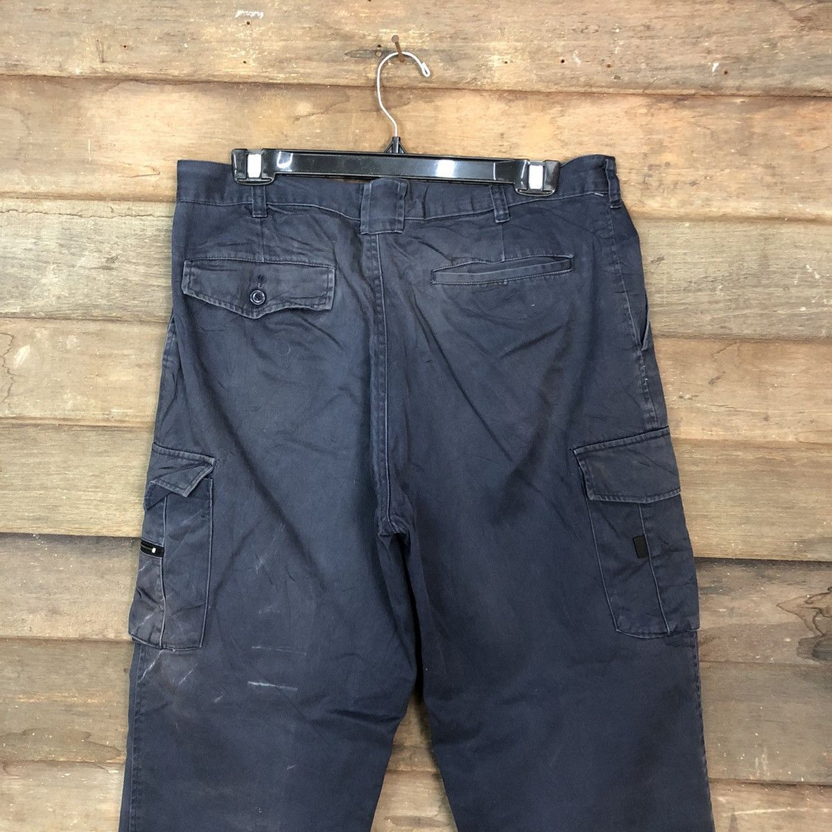 Japanese Brand DLL Japan Dark Blue faded Multipocket Cargo Pants #c945 Size US 32 / EU 48 - 9 Thumbnail