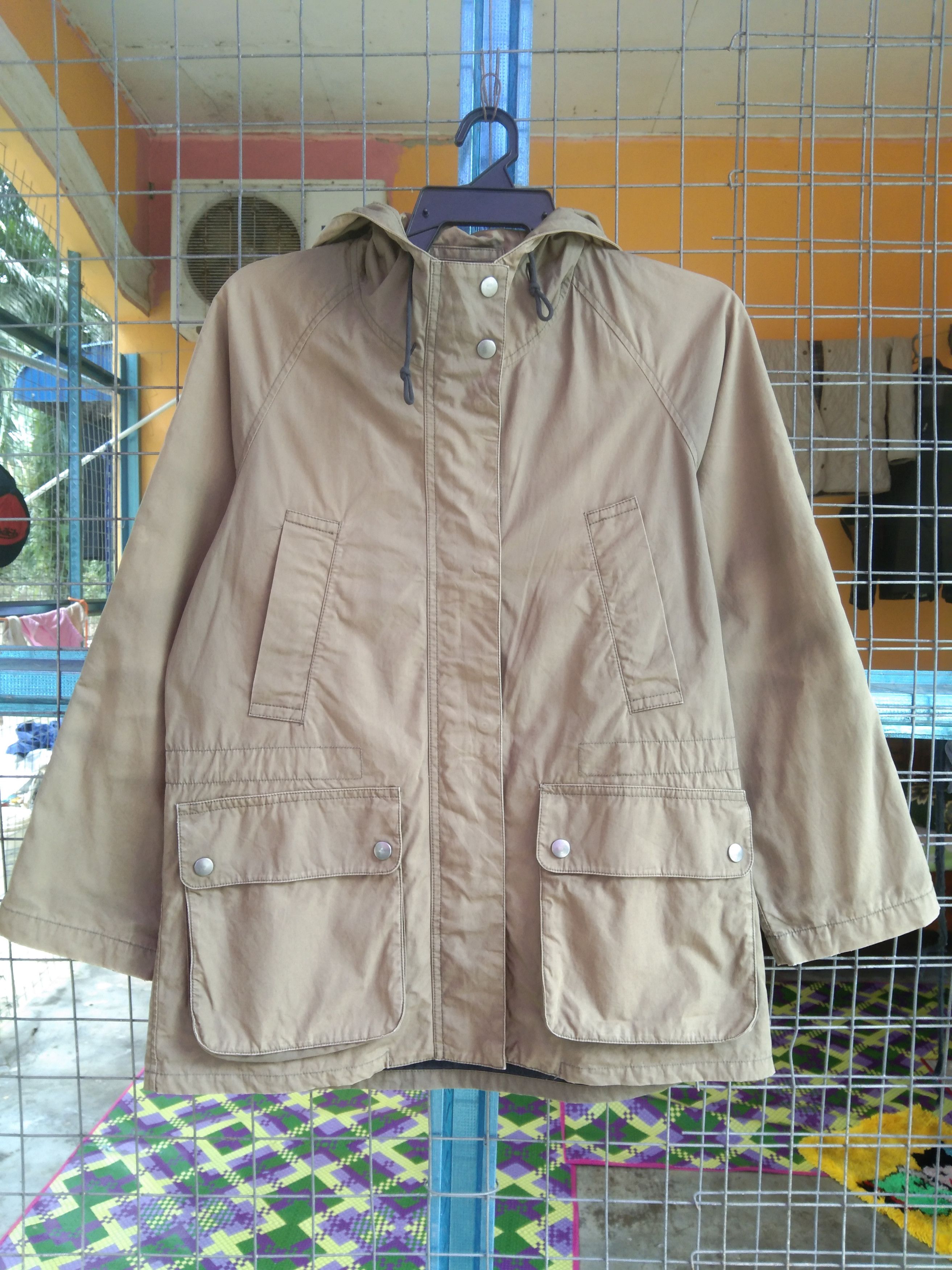 Pre-owned Margaret Howell Men's Jacket With Hood In Green Olive