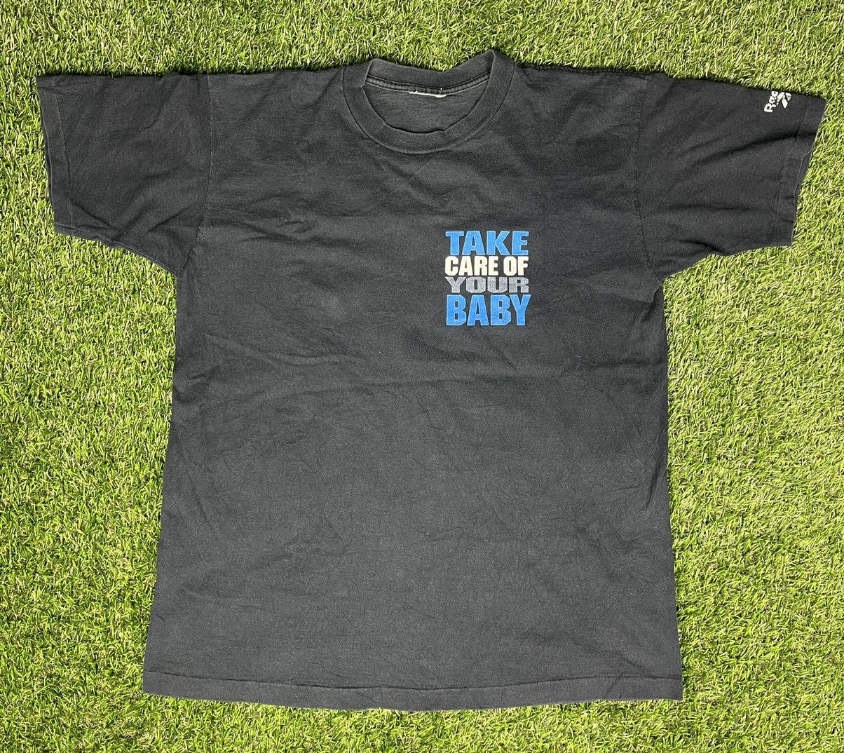 NBA × Reebok × Vintage Vintage 90s Shaq Reebok Take Care Of Your Baby Tee Size US L / EU 52-54 / 3 - 2 Thumbnail