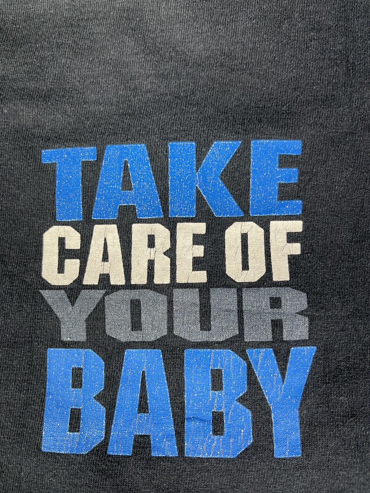 NBA × Reebok × Vintage Vintage 90s Shaq Reebok Take Care Of Your Baby Tee Size US L / EU 52-54 / 3 - 4 Thumbnail