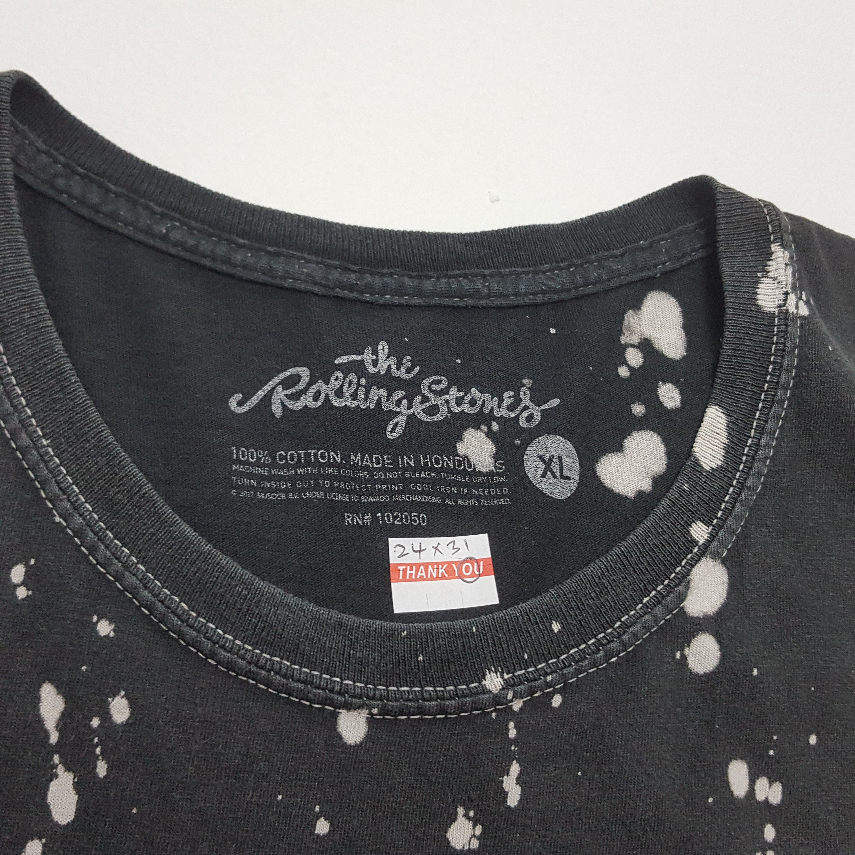 Band Tees × The Rolling Stones × Vintage Vintage THE ROLLING STONES Band Acid Wash Logo T-Shirt cp2 Size US XL / EU 56 / 4 - 5 Thumbnail