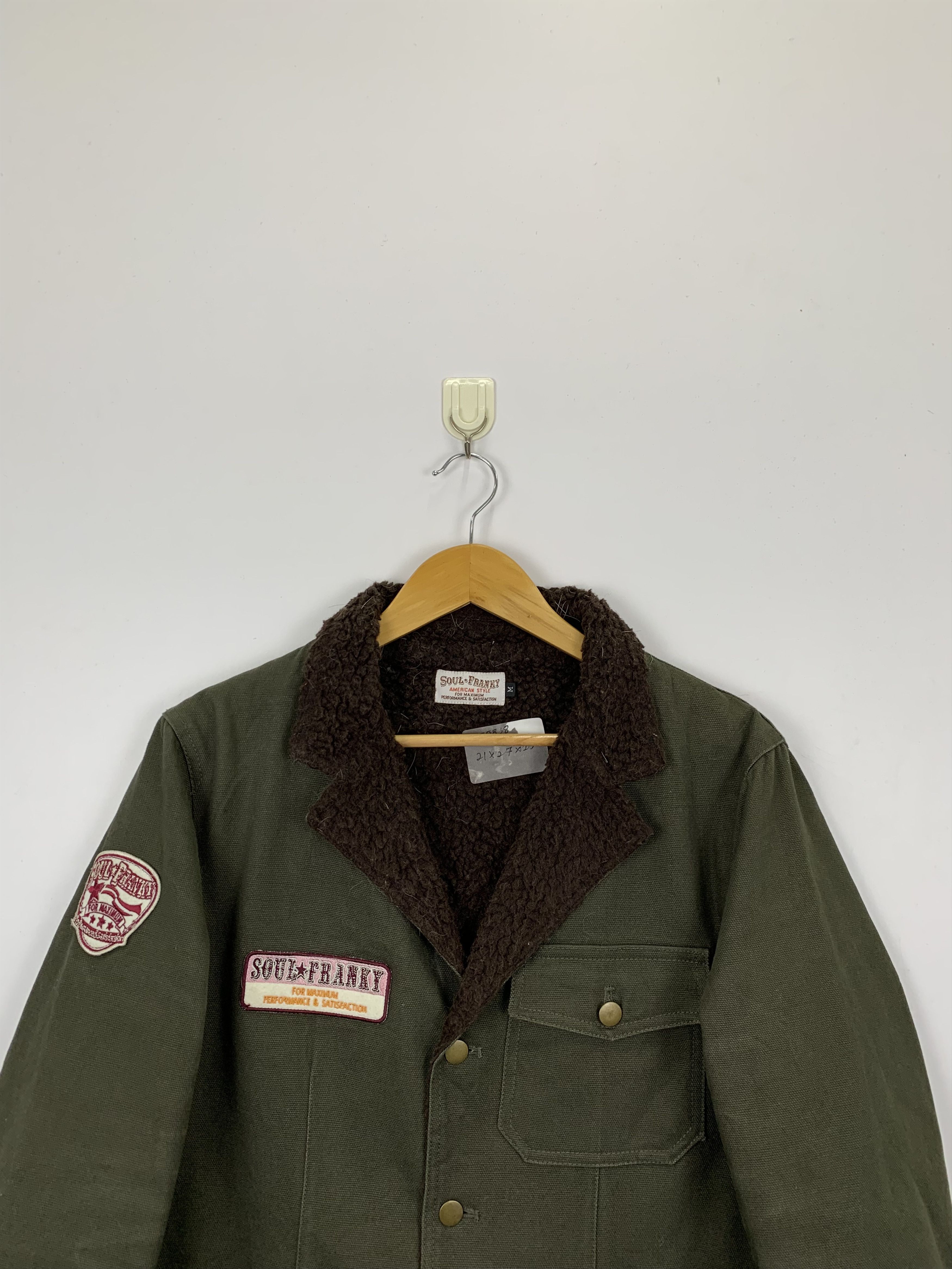 Japanese Brand Vintage Soul Franky Sherpa Button Up Denim Jacket J0838 Size US M / EU 48-50 / 2 - 2 Thumbnail