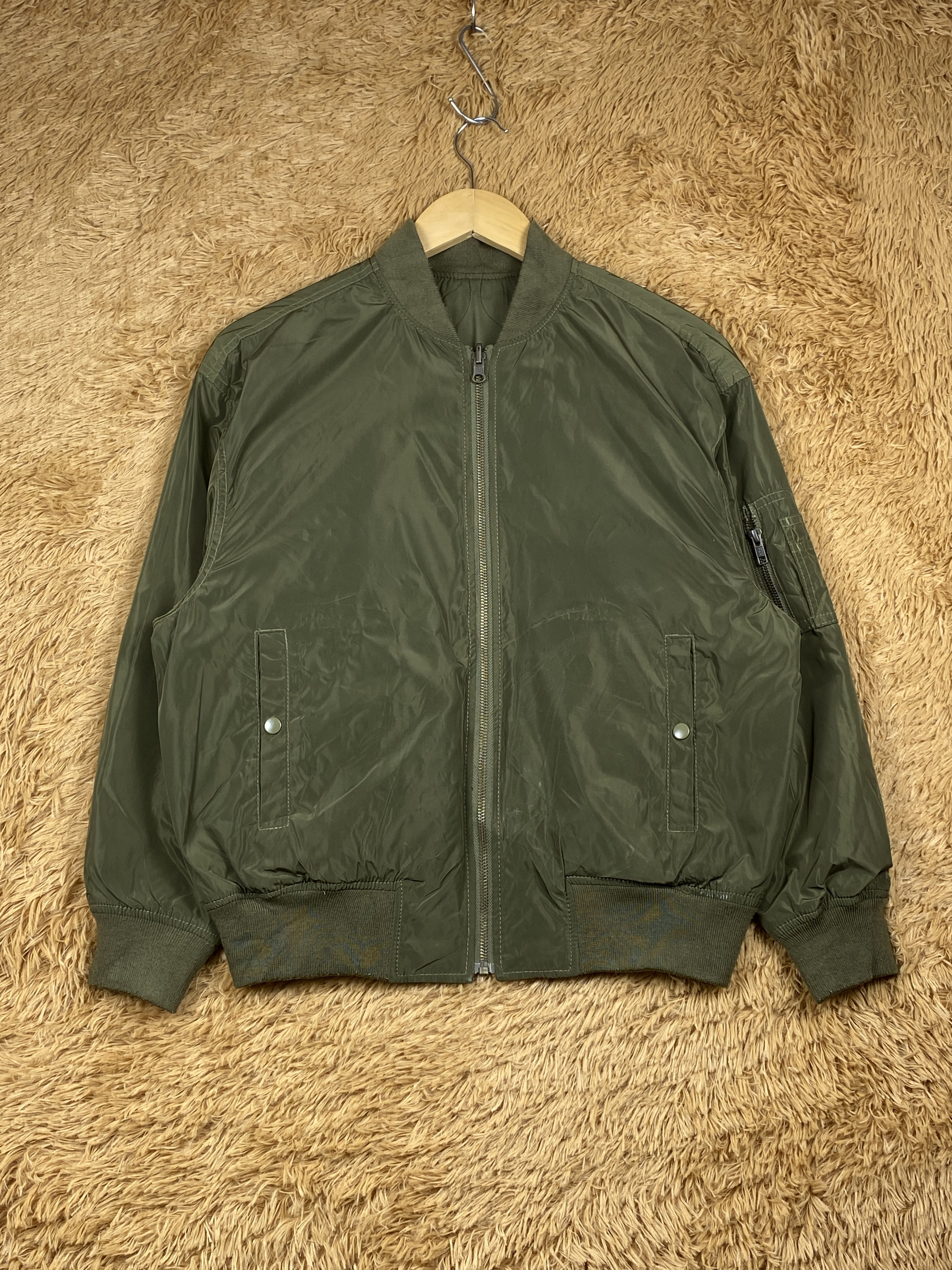 GU Vintage GU Reversible Zip Up Bombers Jacket J1630 Size US S / EU 44-46 / 1 - 1 Thumbnail