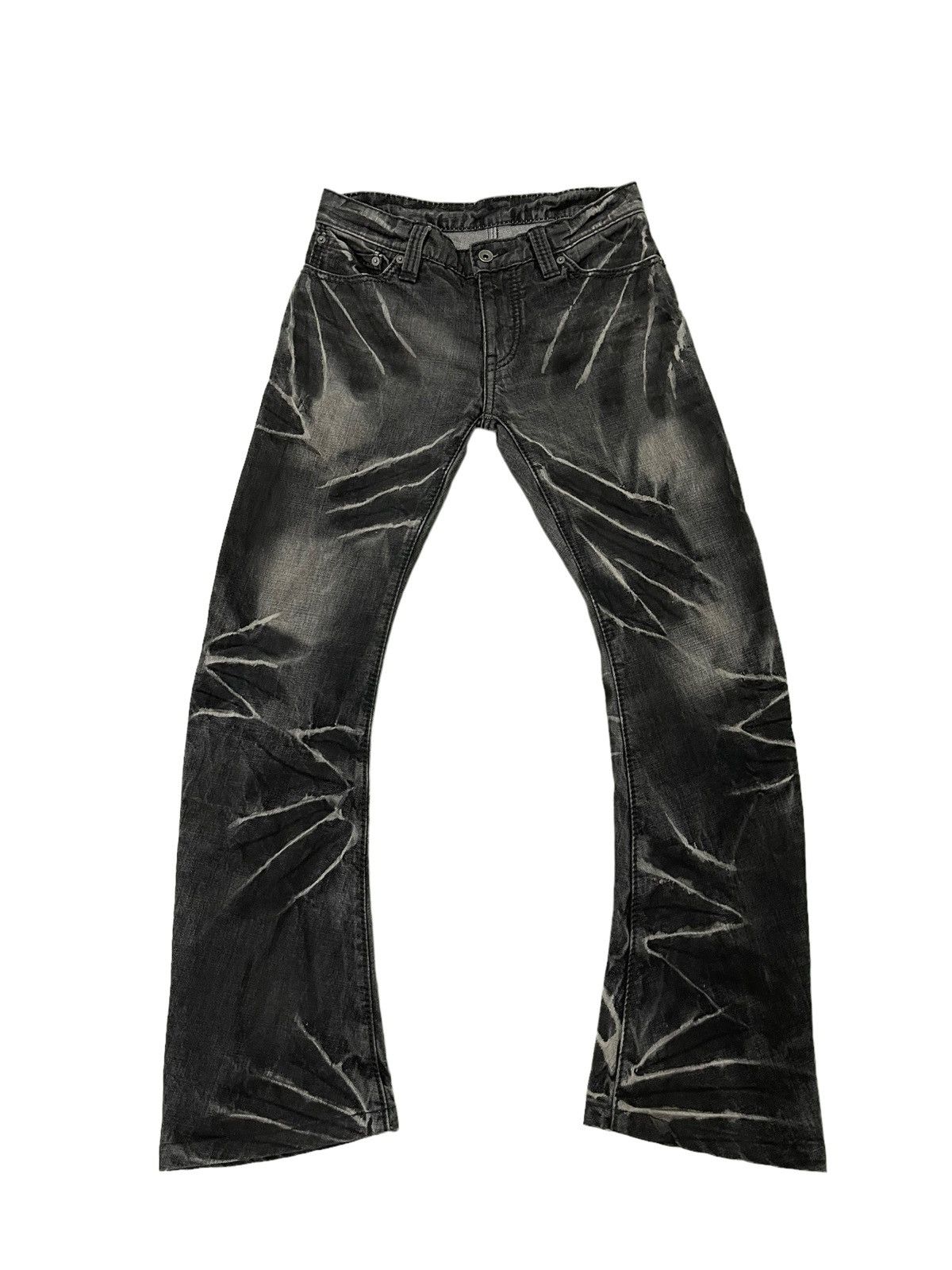 Japanese Brand Banana Jeans Flare New Gentleman Curv Leg Acid Wash 4🟦8 Size US 30 / EU 46 - 2 Thumbnail
