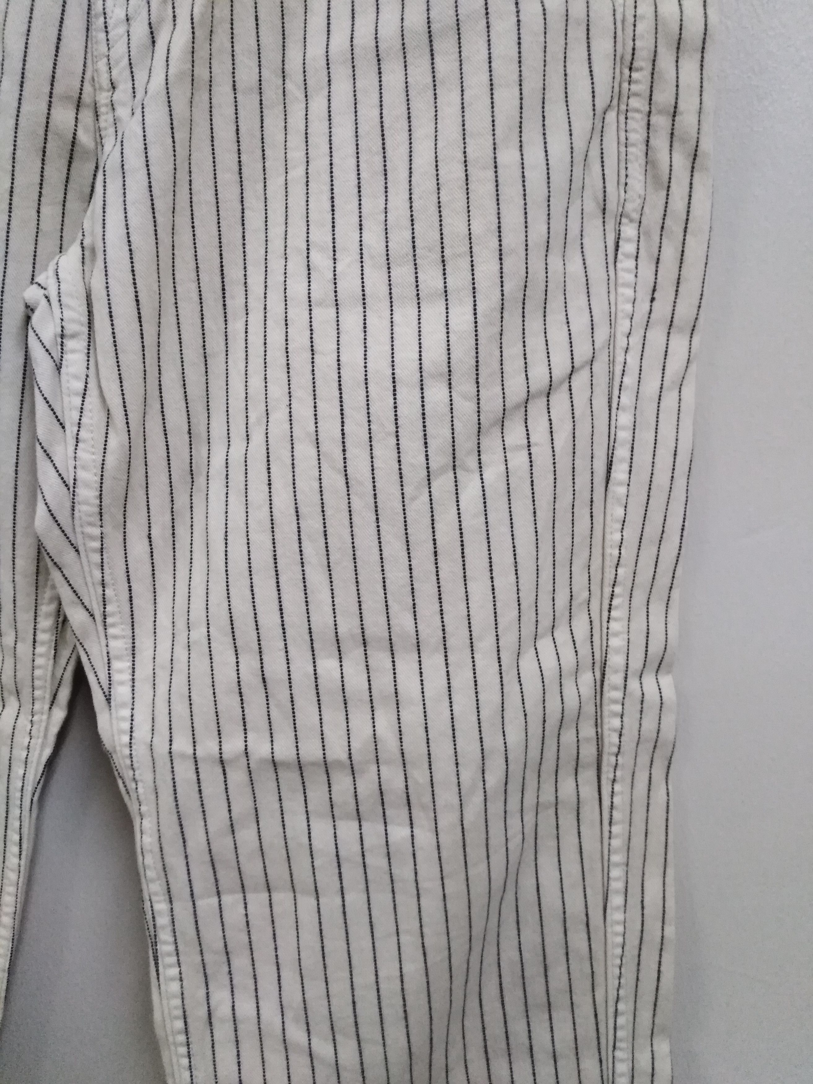 Sugar Cane Wabash Hickory Stripe Denim Suspender Button Cropped Size US 31 - 6 Thumbnail