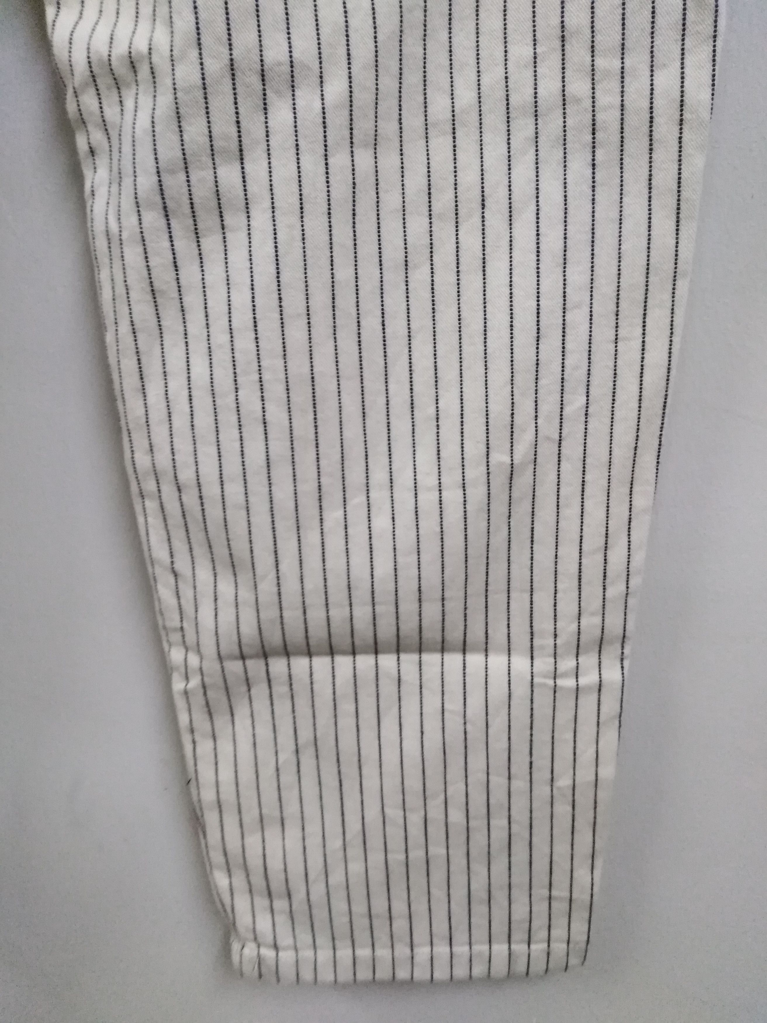Sugar Cane Wabash Hickory Stripe Denim Suspender Button Cropped Size US 31 - 13 Thumbnail