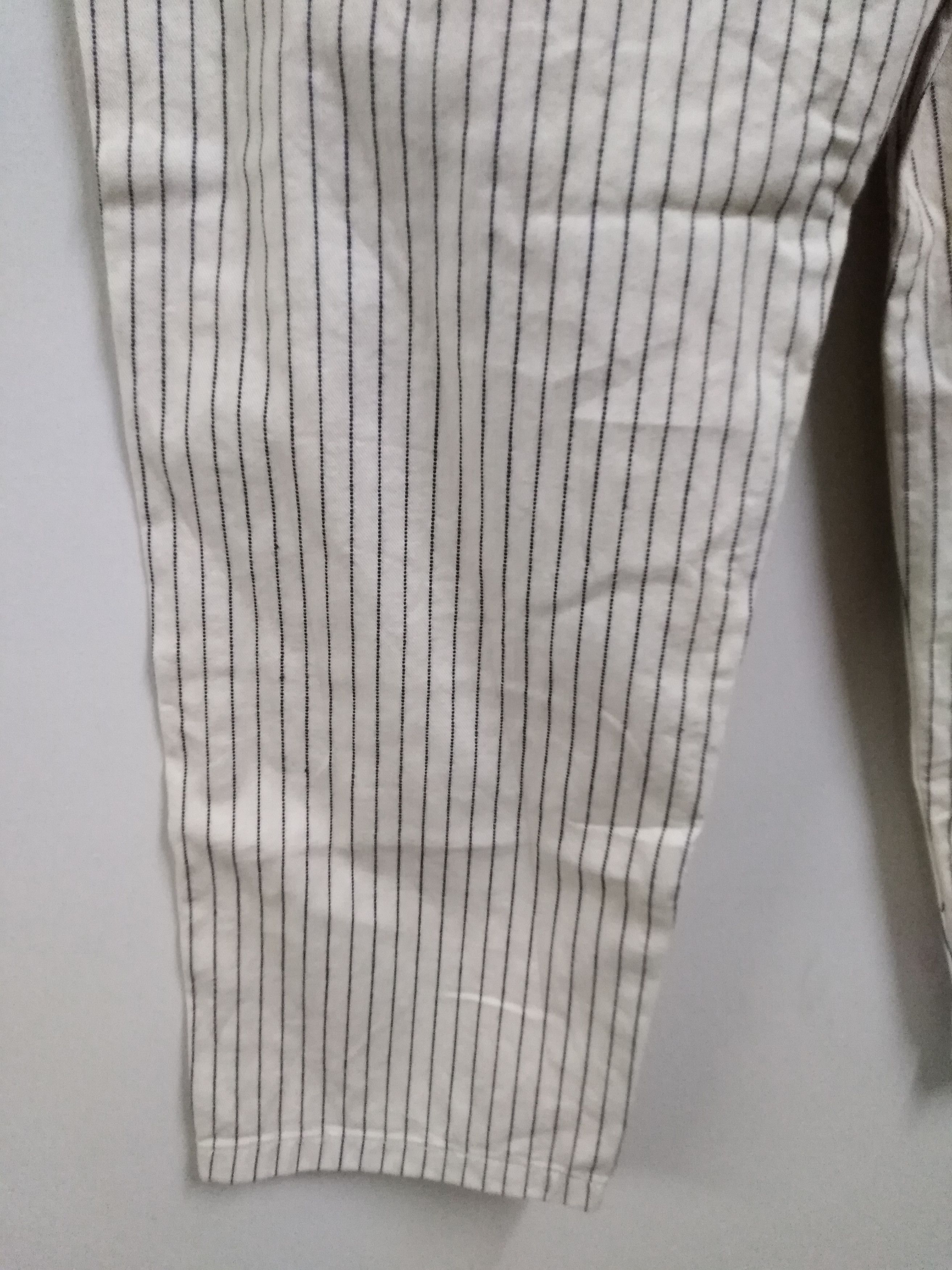 Sugar Cane Wabash Hickory Stripe Denim Suspender Button Cropped Size US 31 - 15 Thumbnail