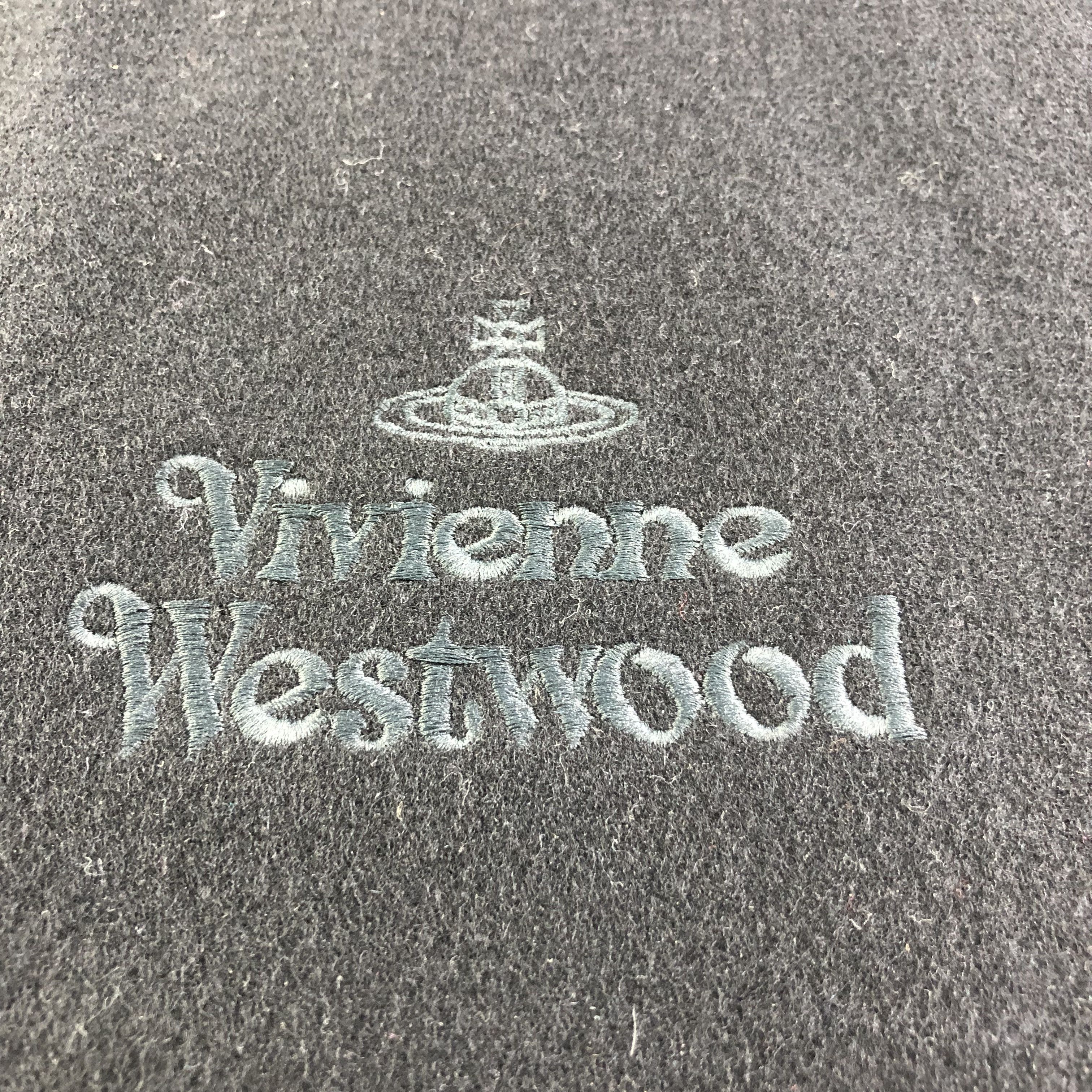 Vivienne Westwood Vivienne Westwood Plain Black Wool Scarf Muffler V1698 Size ONE SIZE - 4 Thumbnail