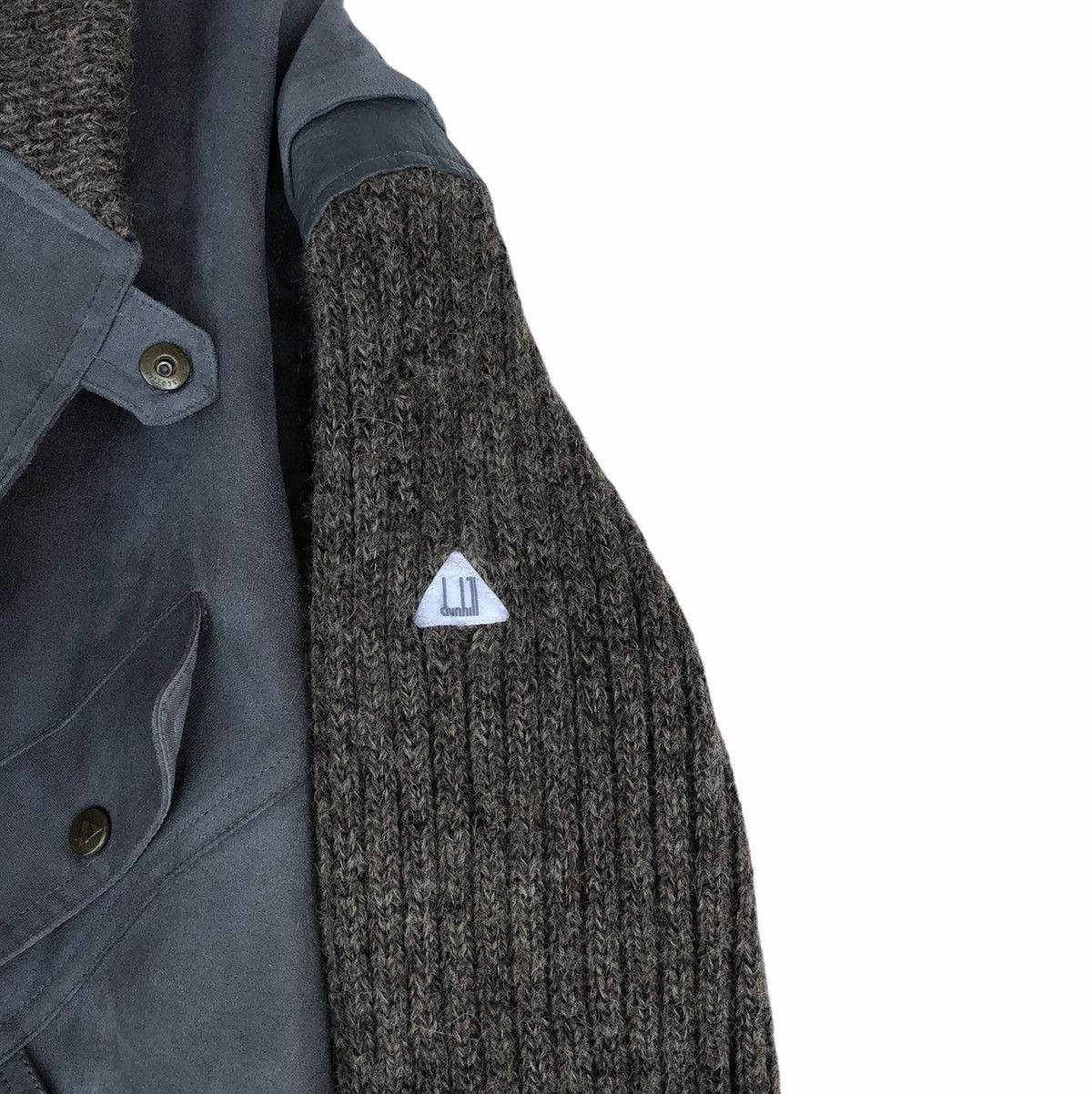 Vintage 90s Dunhill Sport Bombers Jacket Knitted Arms Leather Parts Size US M / EU 48-50 / 2 - 16 Thumbnail