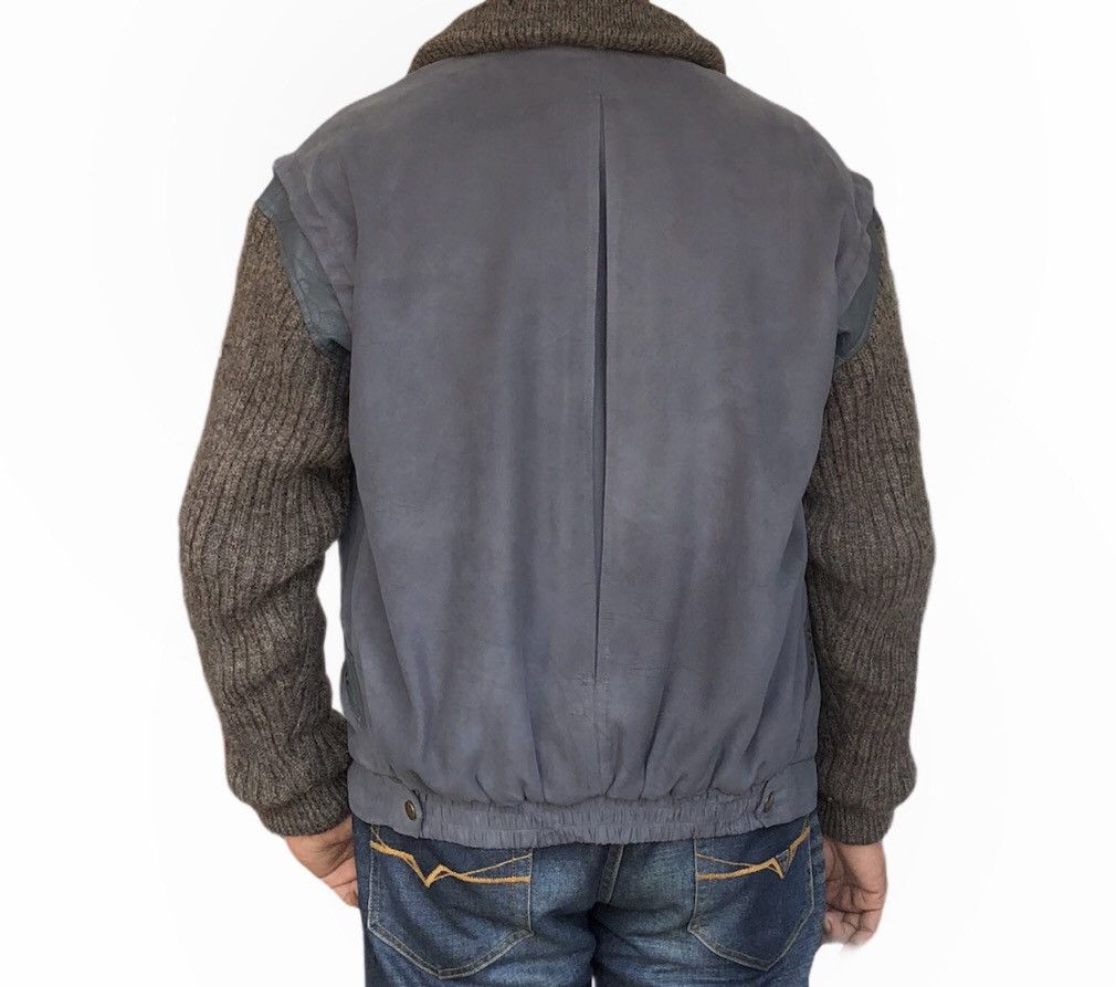 Vintage 90s Dunhill Sport Bombers Jacket Knitted Arms Leather Parts Size US M / EU 48-50 / 2 - 5 Thumbnail