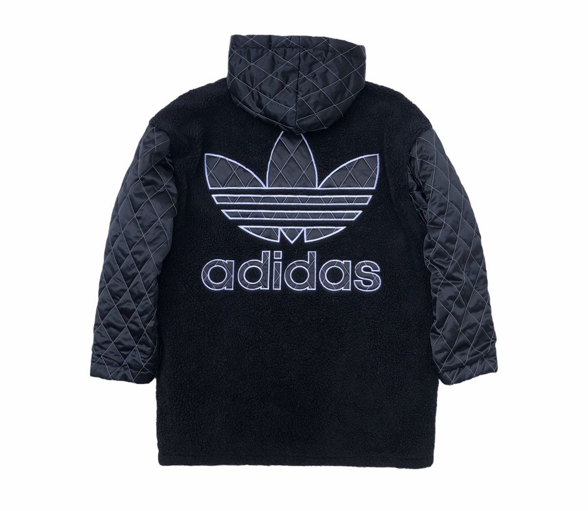 Adidas Vintage 90s Adidas Jacket Fleece Embroidery Big Logo Size US M / EU 48-50 / 2 - 1 Thumbnail