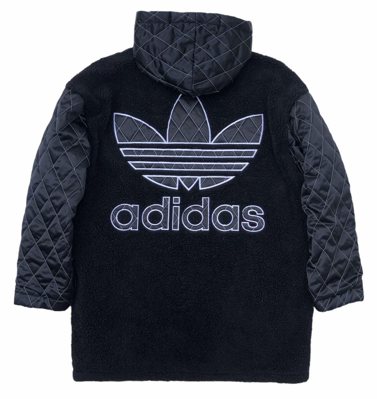 Adidas Vintage 90s Adidas Jacket Fleece Embroidery Big Logo Size US M / EU 48-50 / 2 - 2 Thumbnail