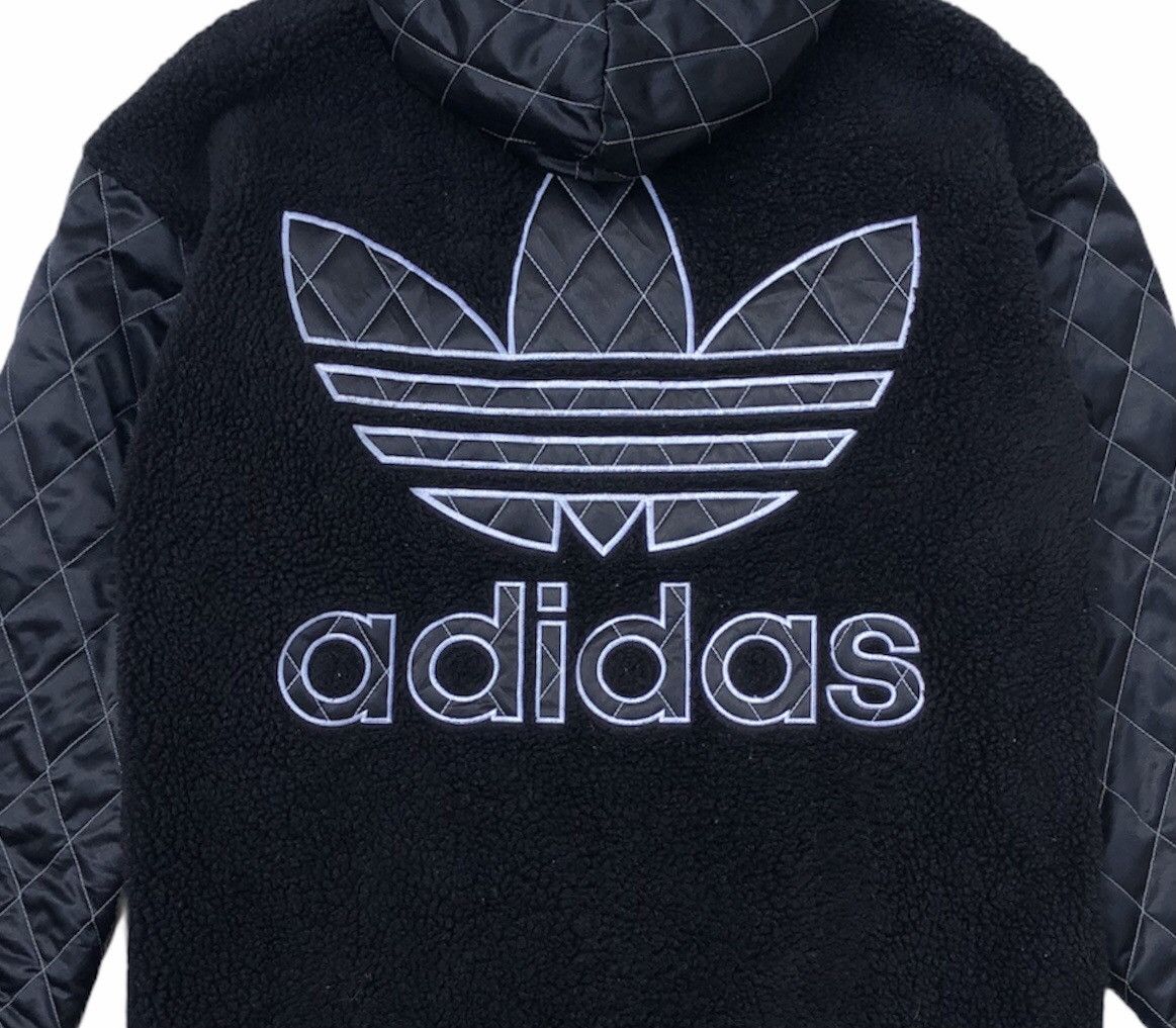 Adidas Vintage 90s Adidas Jacket Fleece Embroidery Big Logo Size US M / EU 48-50 / 2 - 4 Thumbnail