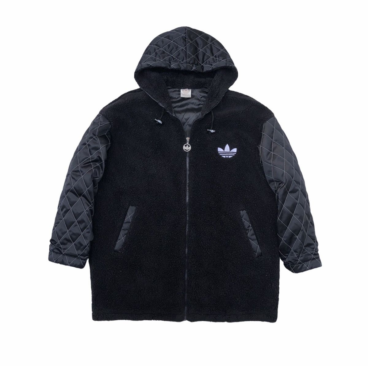 Adidas Vintage 90s Adidas Jacket Fleece Embroidery Big Logo Size US M / EU 48-50 / 2 - 8 Thumbnail