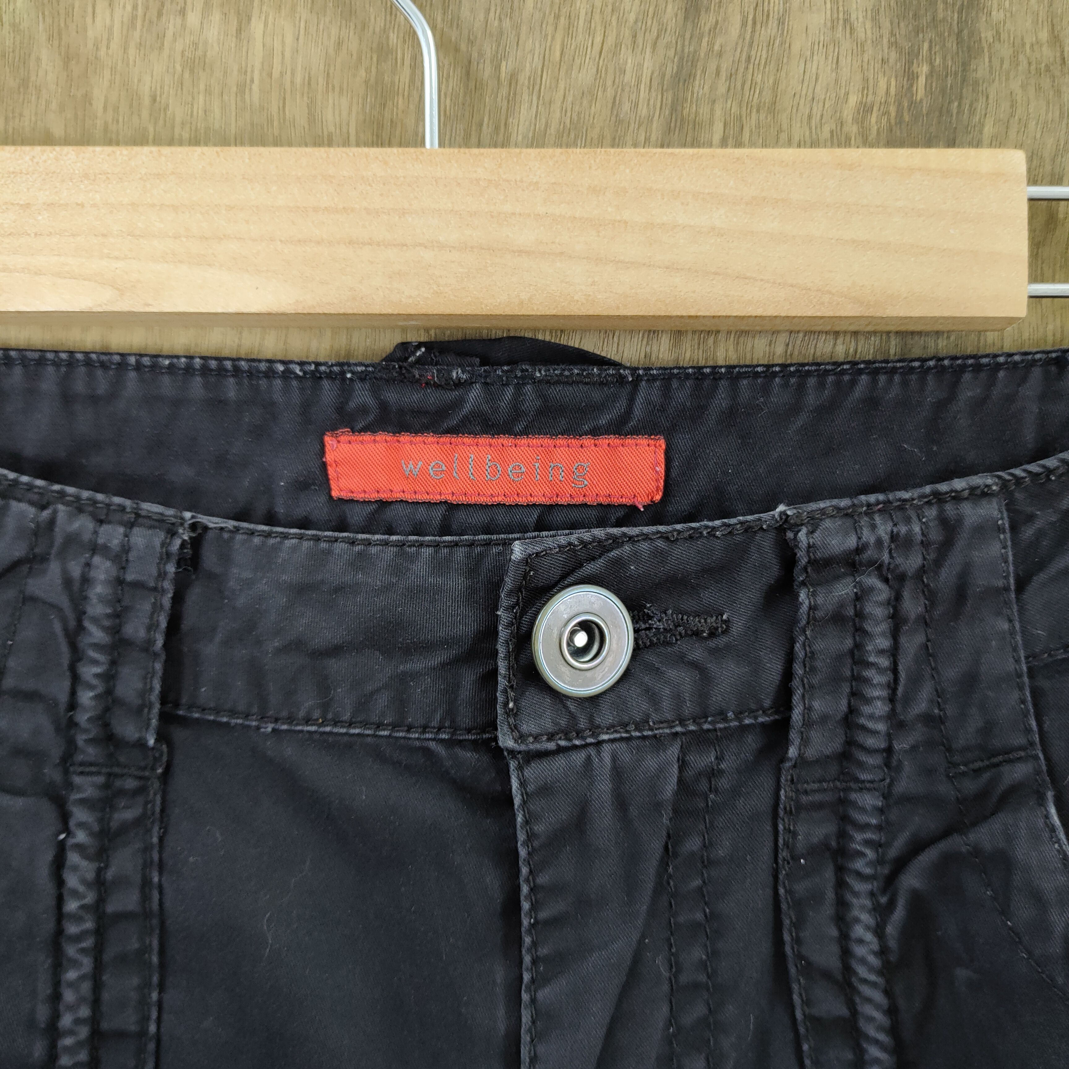 Japanese Brand WELLBEING BLACK FLARE CARGO PANTS LIKE TRAVIS SCOTT PANTS Size US 26 / EU 42 - 7 Thumbnail
