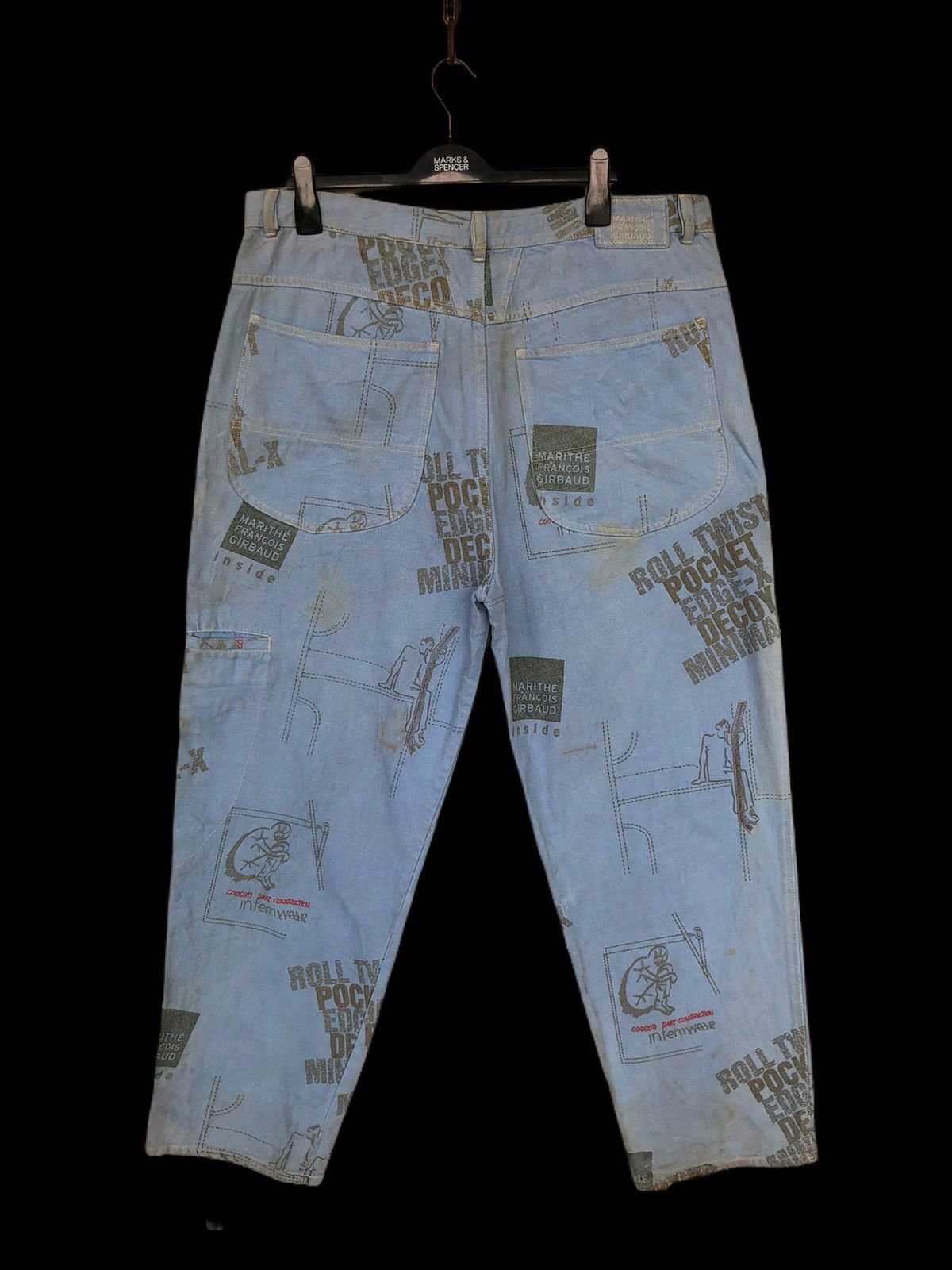 Marithe + Francois Girbaud MFG OVP "Cyberpunk" Super Baggy Big Size Denim Size US 40 / EU 56 - 2 Thumbnail
