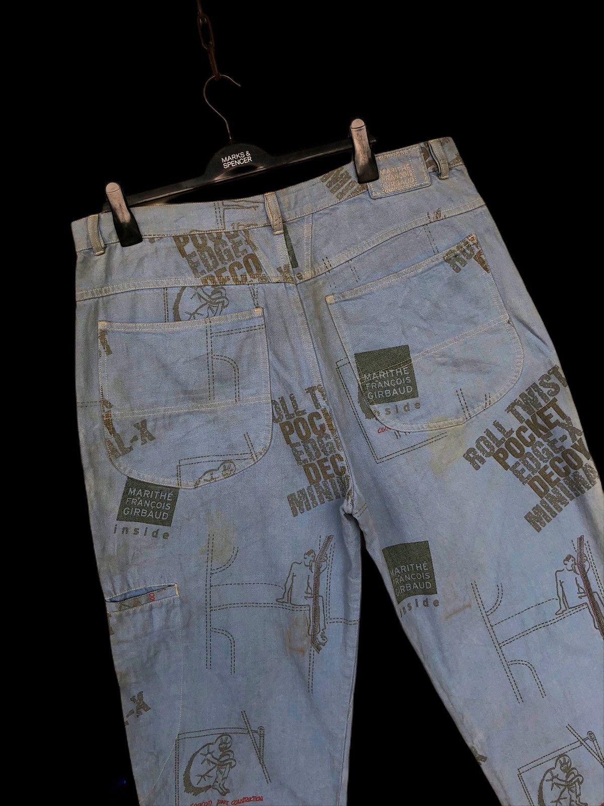 Marithe + Francois Girbaud MFG OVP "Cyberpunk" Super Baggy Big Size Denim Size US 40 / EU 56 - 6 Thumbnail