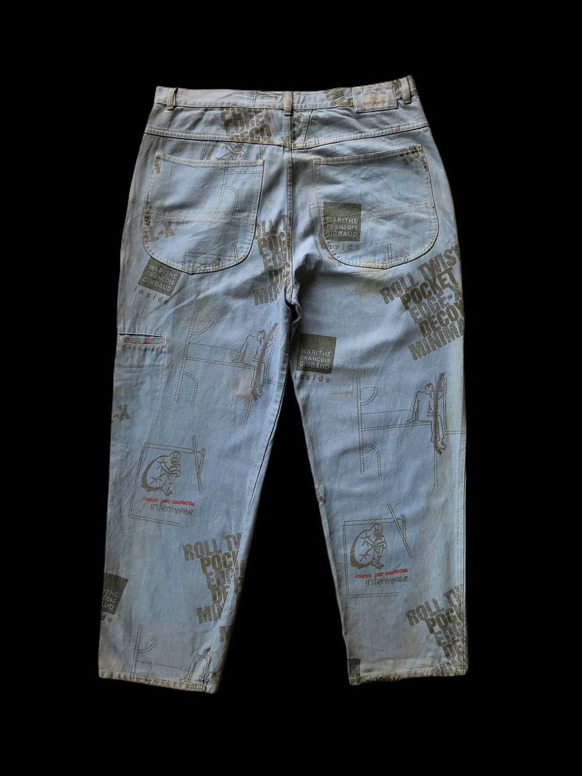 image of Archival Clothing x Marithe Francois Girbaud Archivemfg Ovp "cyberpunk" Big Size Denim in Blue