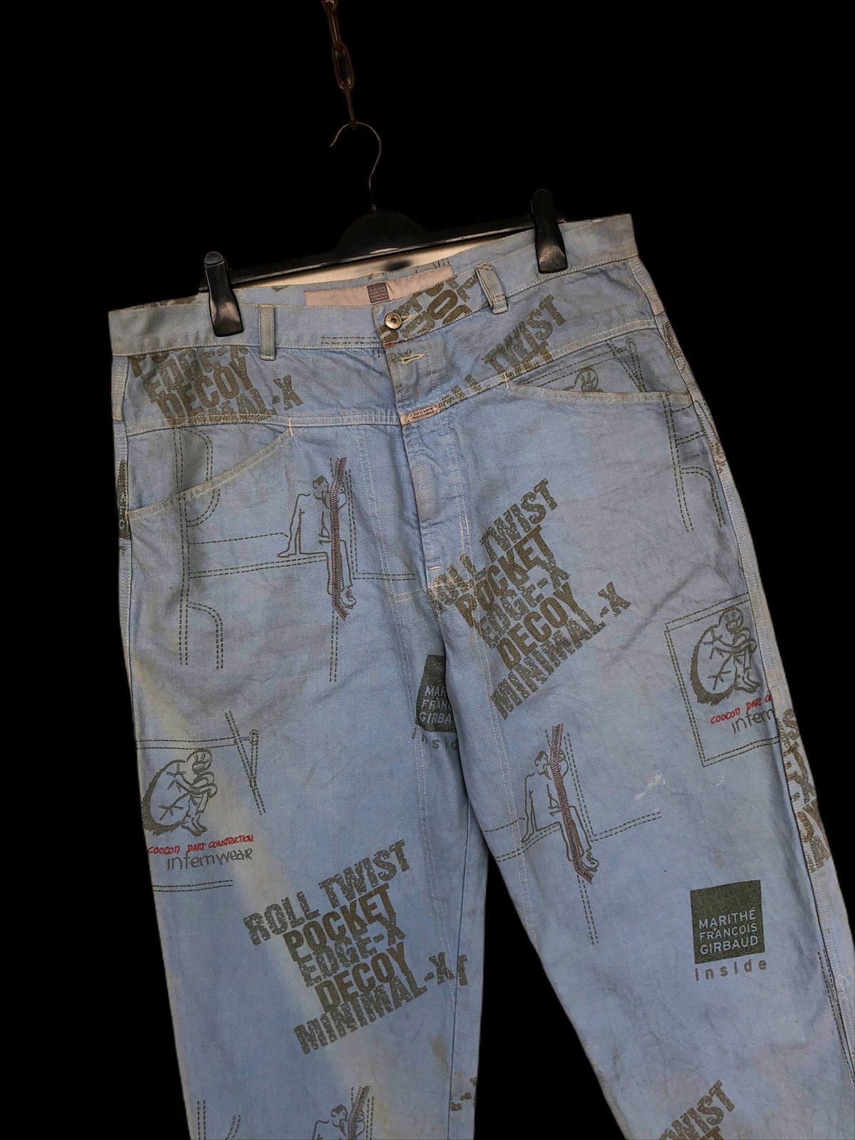 Marithe + Francois Girbaud MFG OVP "Cyberpunk" Super Baggy Big Size Denim Size US 40 / EU 56 - 4 Thumbnail