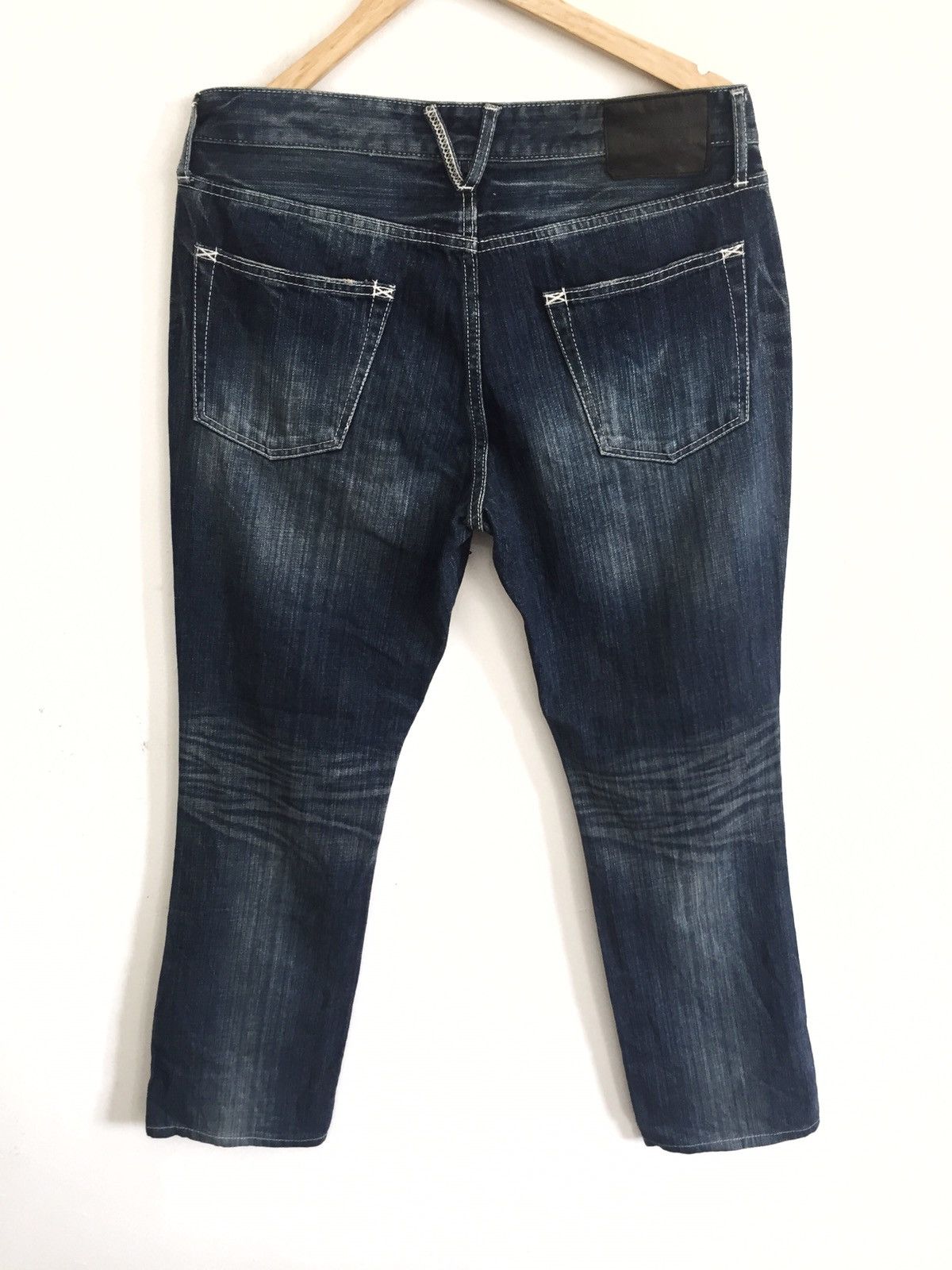 Vanquish 90s Vanquish Gold 🇯🇵 Distressed Slim Fit Denim Size US 34 / EU 50 - 3 Thumbnail
