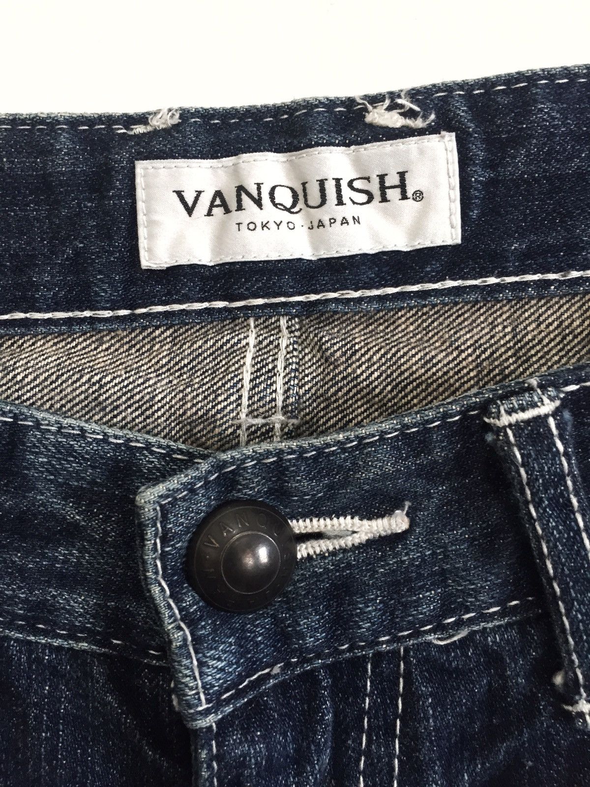 Vanquish 90s Vanquish Gold 🇯🇵 Distressed Slim Fit Denim Size US 34 / EU 50 - 4 Thumbnail