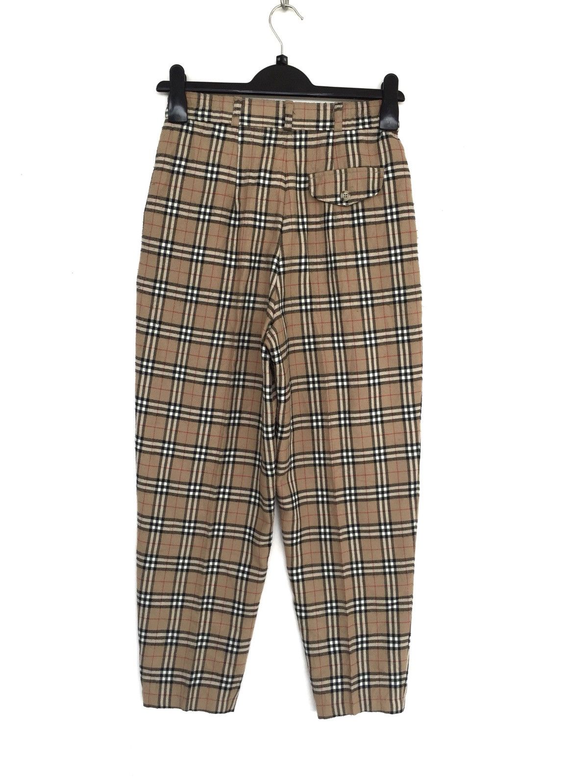 Handmade 🇯🇵 Made Nova Check Burberry Like Gabardine 🎈Pants Size US 26 / EU 42 - 7 Thumbnail