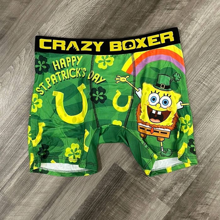 1 Spongebob Squarepants Happy St Patricks Day Boxer Brief Grailed 5212