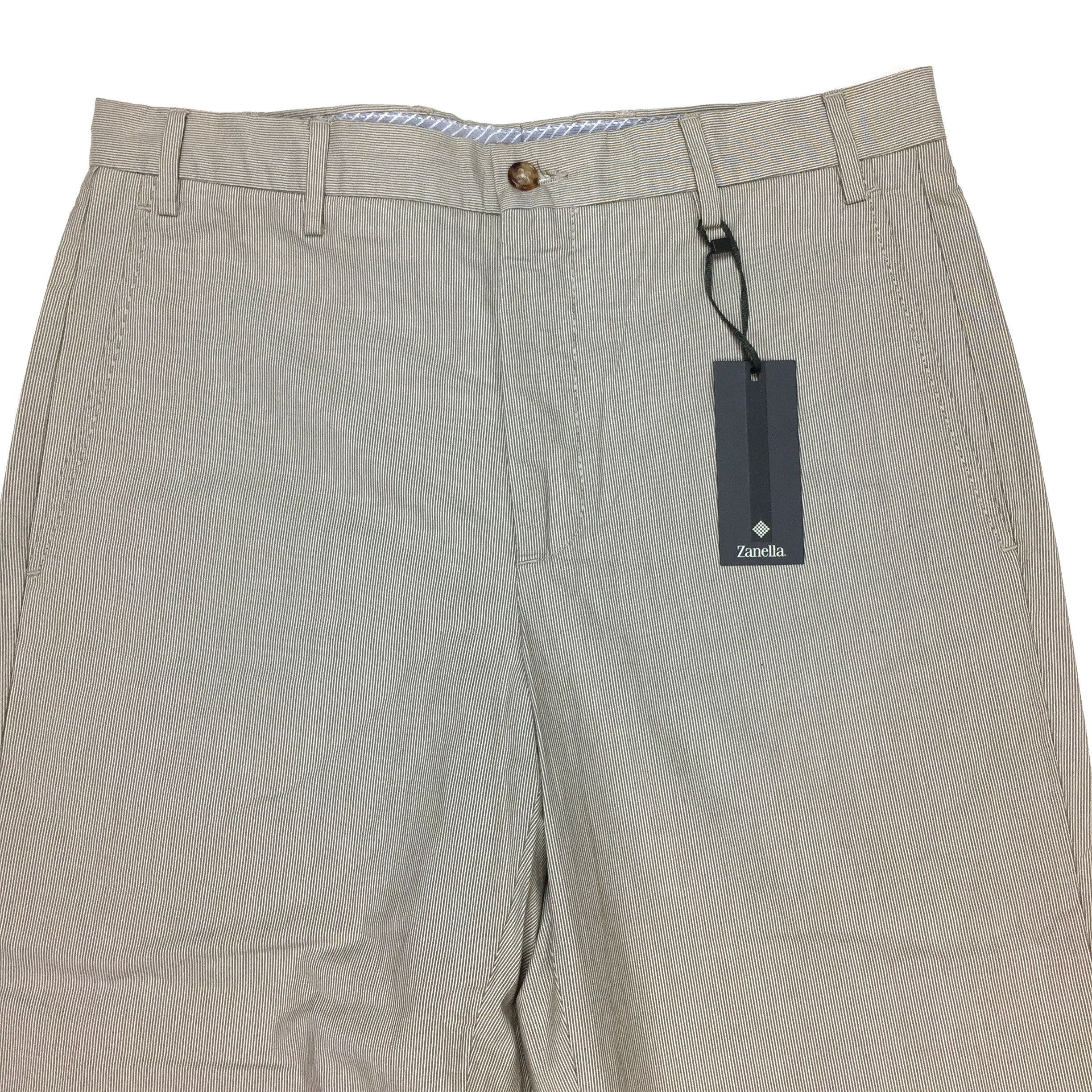 Zanella Brown & White Striped Pants NWT Size US 32 / EU 48 - 5 Thumbnail