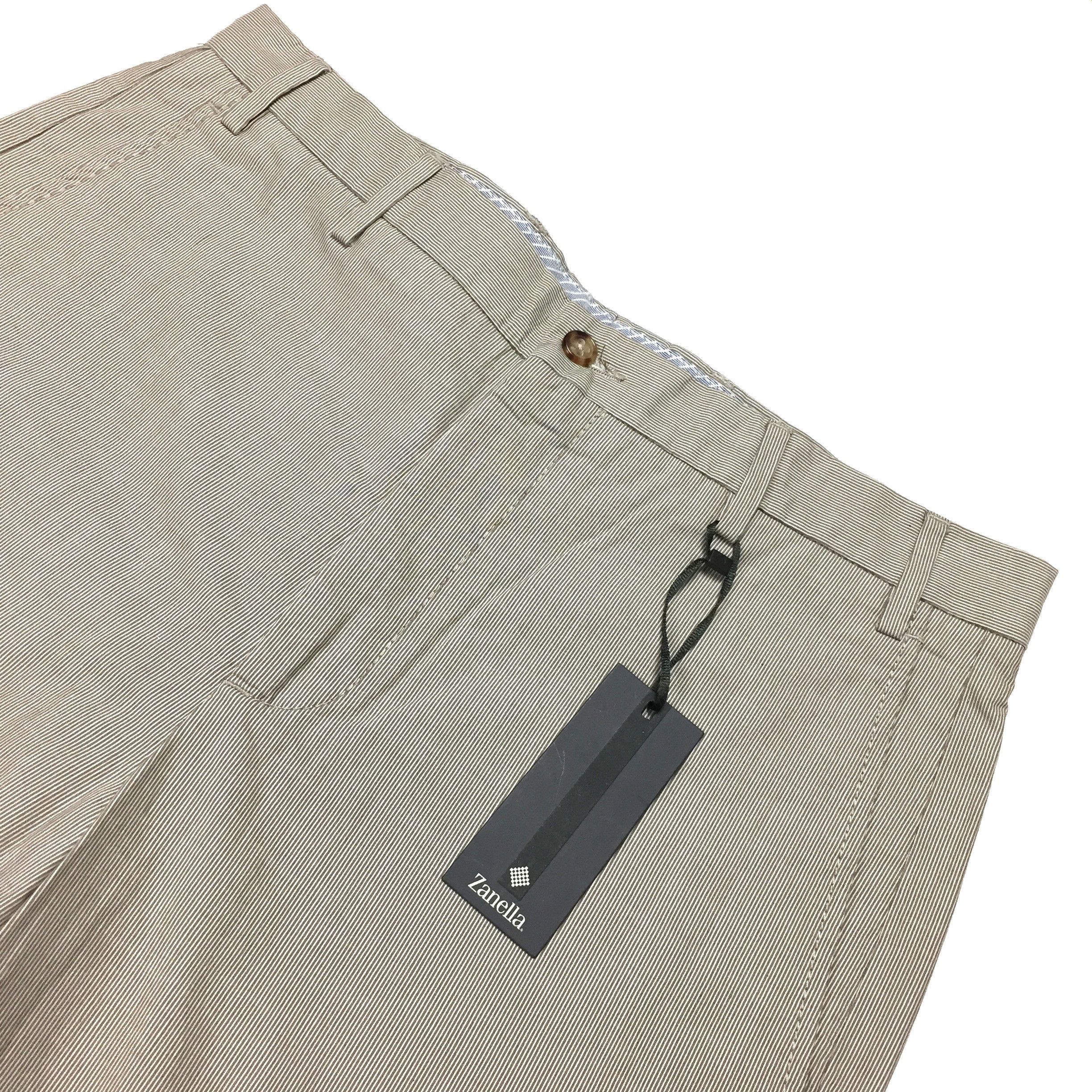 Zanella Brown & White Striped Pants NWT Size US 32 / EU 48 - 3 Thumbnail