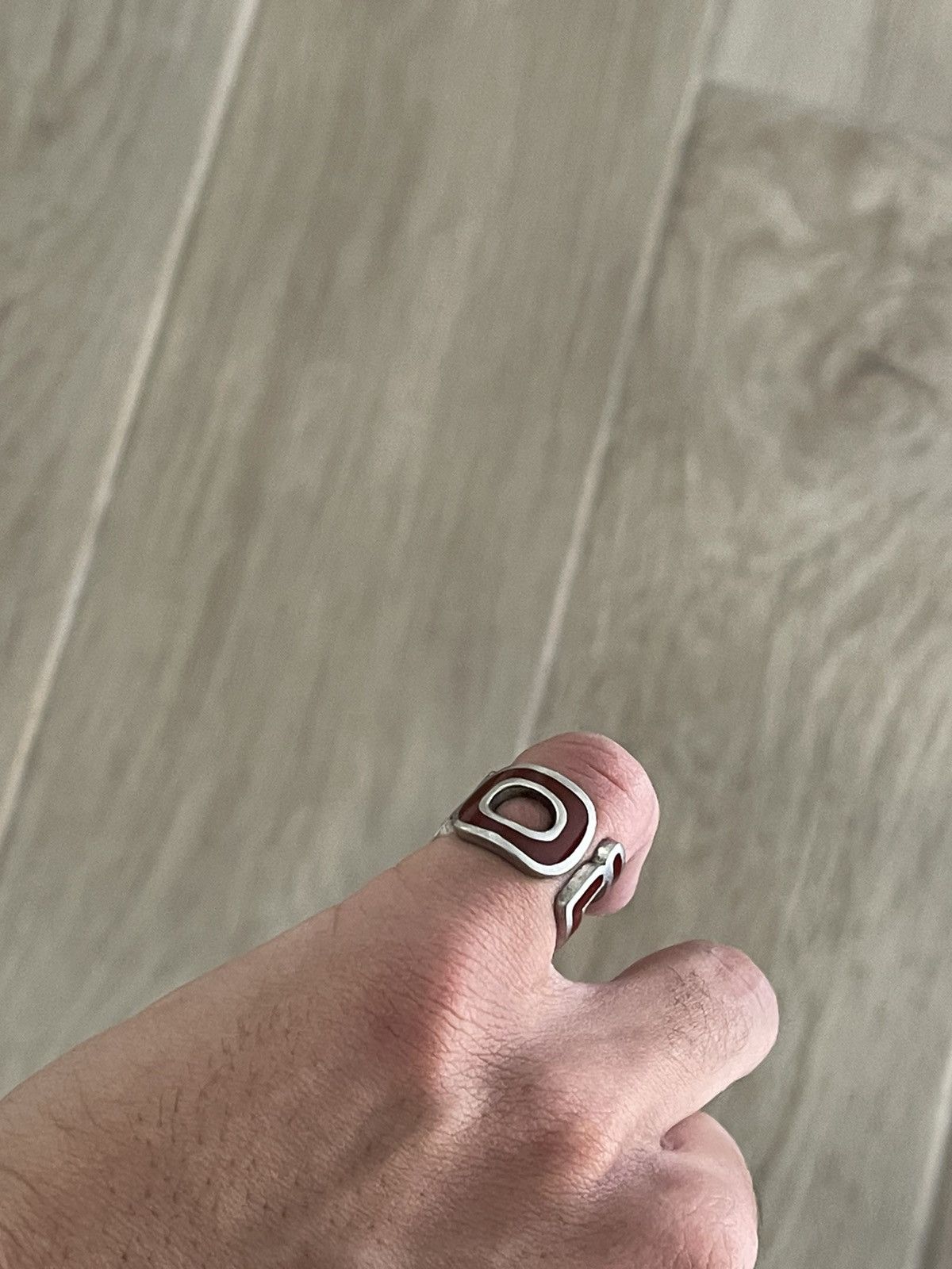 Beauty Beast ALSO line coated .925 sterling silver ring Size ONE SIZE - 7 Thumbnail