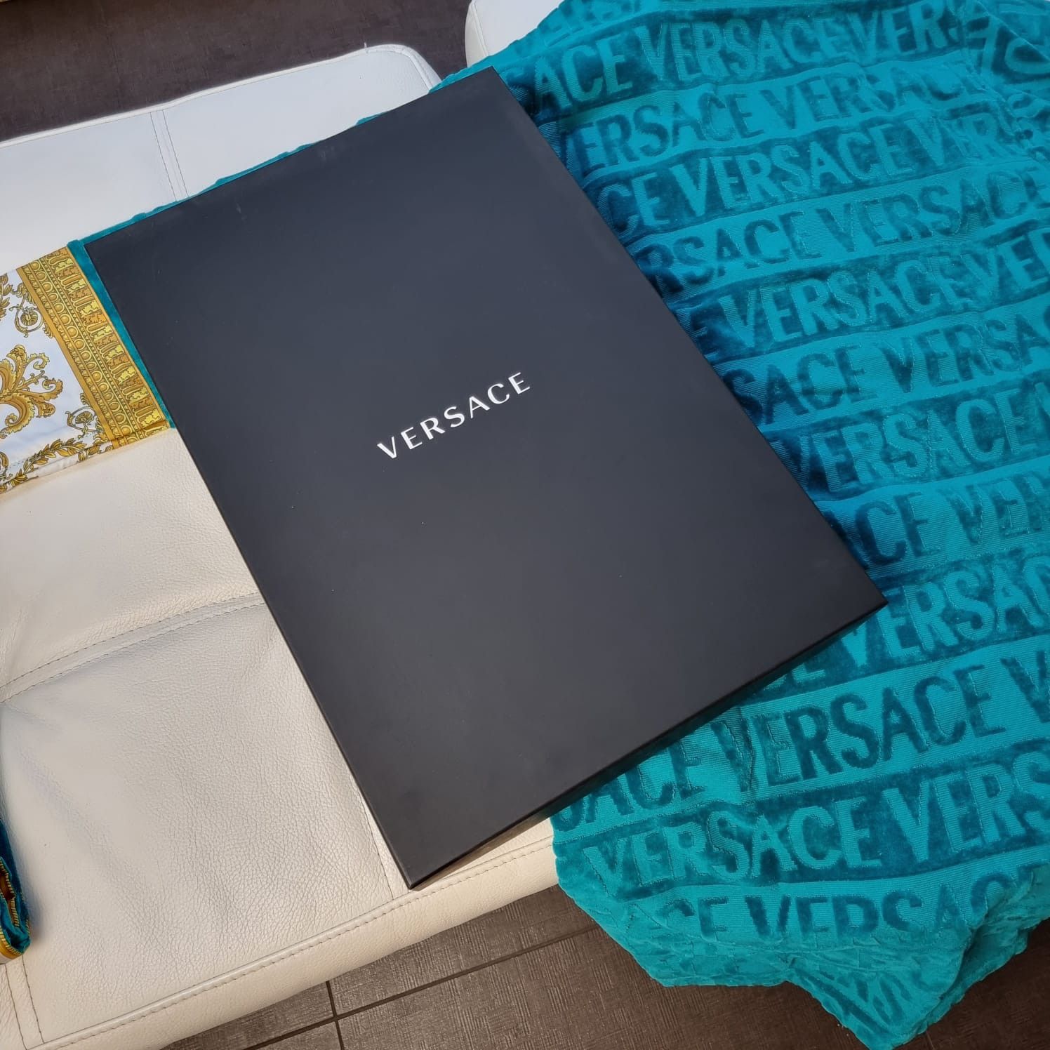 Versace Versace Barocco Print Blue Bathrobe New Size US S / EU 44-46 / 1 - 6 Thumbnail