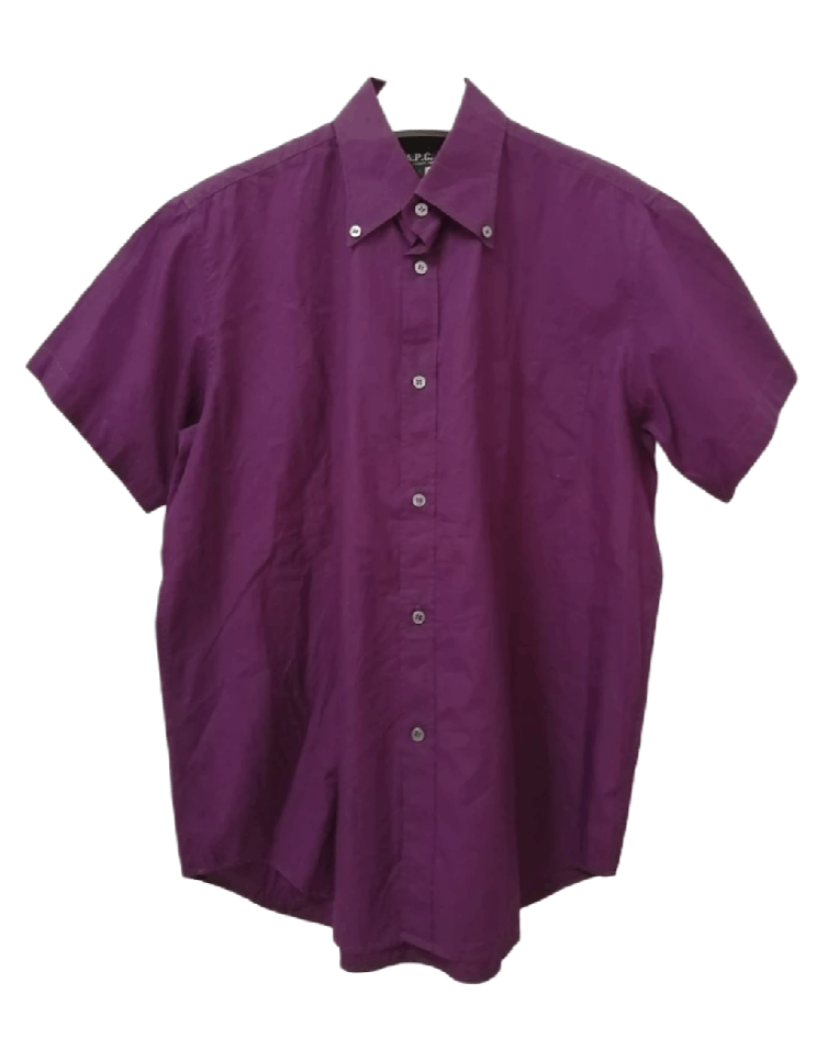 A.P.C. A.P.C Short Sleeve Shirt Made In France Size US S / EU 44-46 / 1 - 1 Thumbnail