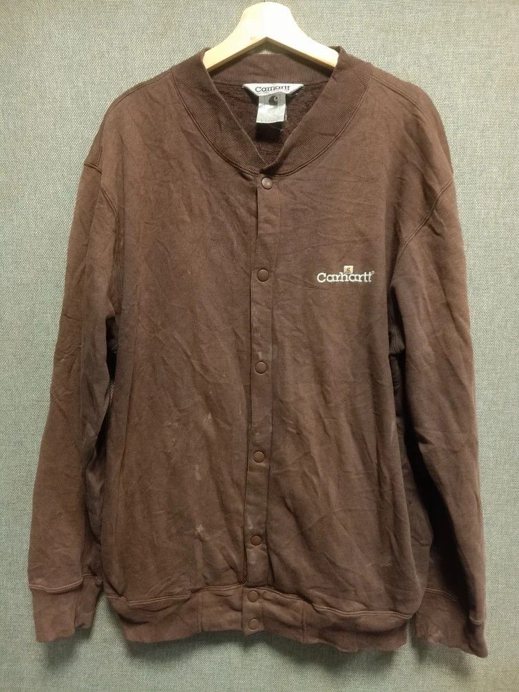 Carhartt vintage sweatshirt carhartt button up distressed Size US XL / EU 56 / 4 - 1 Thumbnail