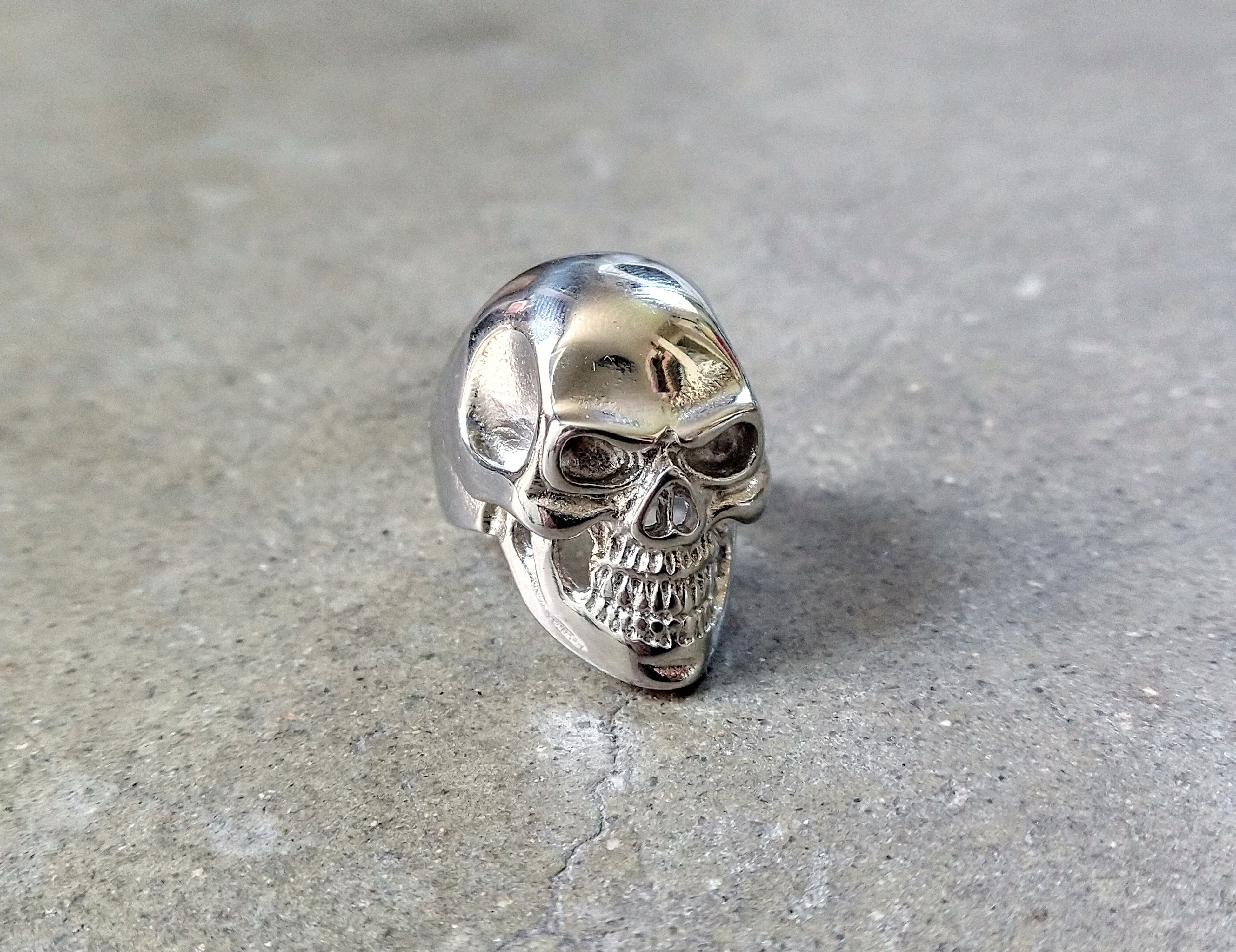 Jewelry Skull Ring 316L Stainless Steel Size 10 Biker Punk 19.6g Size ONE SIZE - 2 Thumbnail