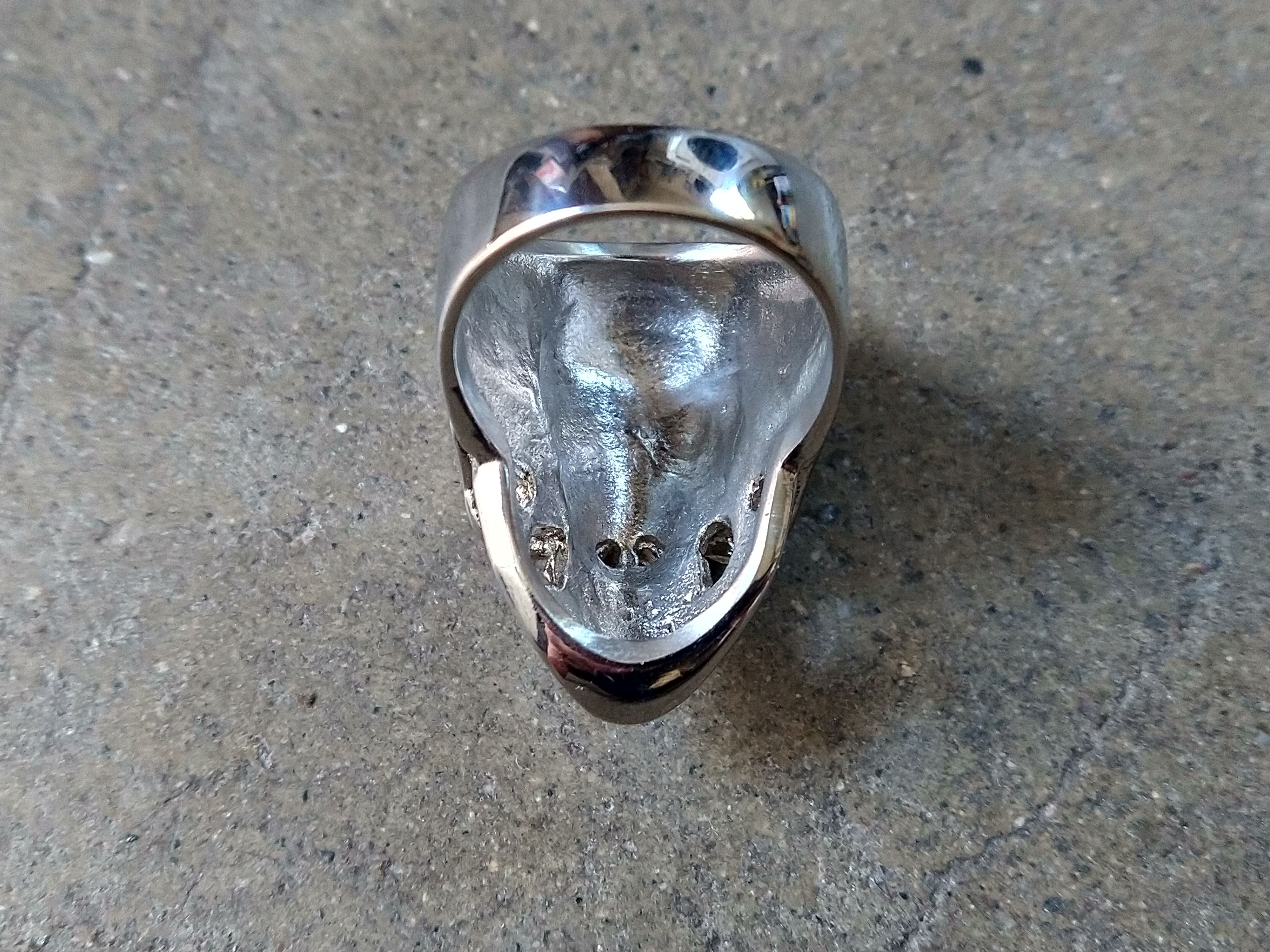 Jewelry Skull Ring 316L Stainless Steel Size 10 Biker Punk 19.6g Size ONE SIZE - 8 Thumbnail