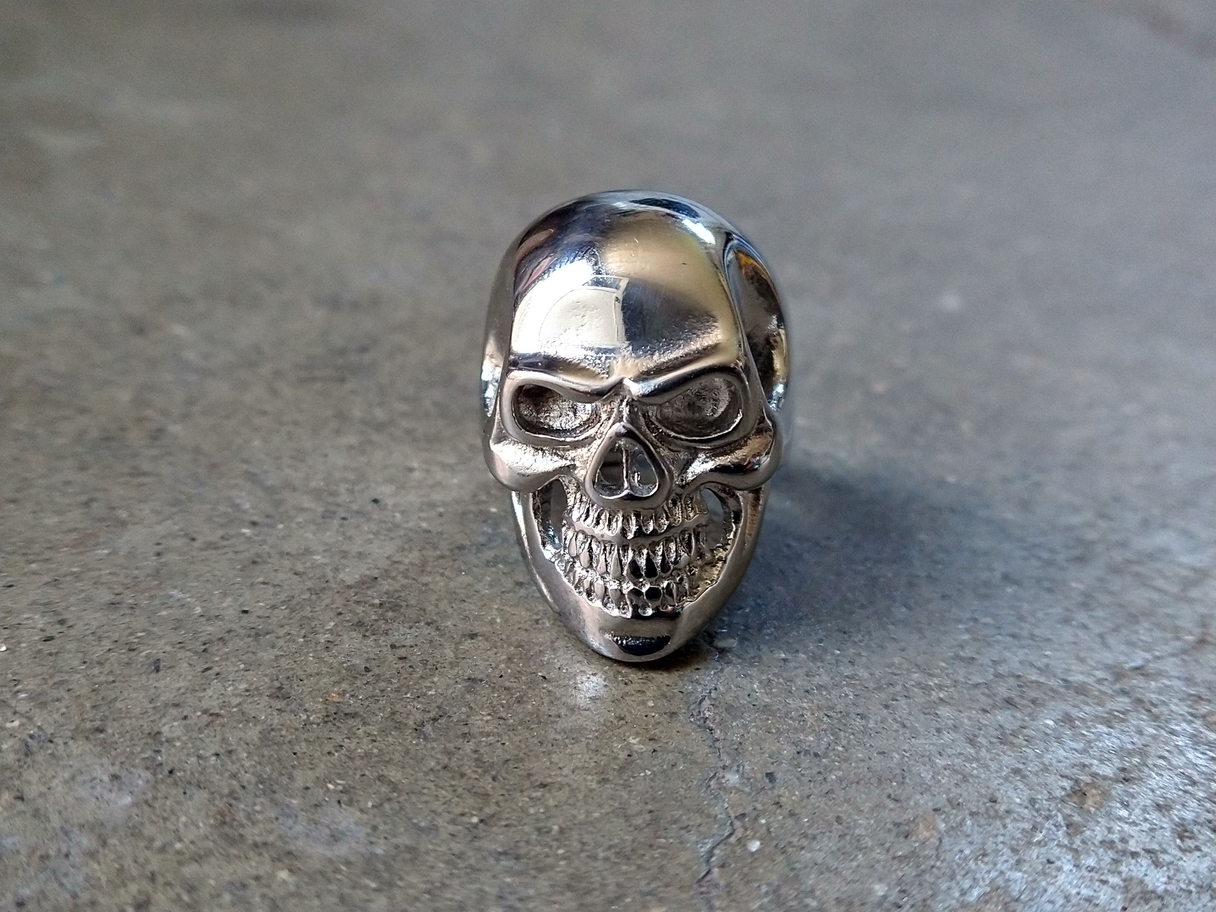 Jewelry Skull Ring 316L Stainless Steel Size 10 Biker Punk 19.6g Size ONE SIZE - 3 Thumbnail