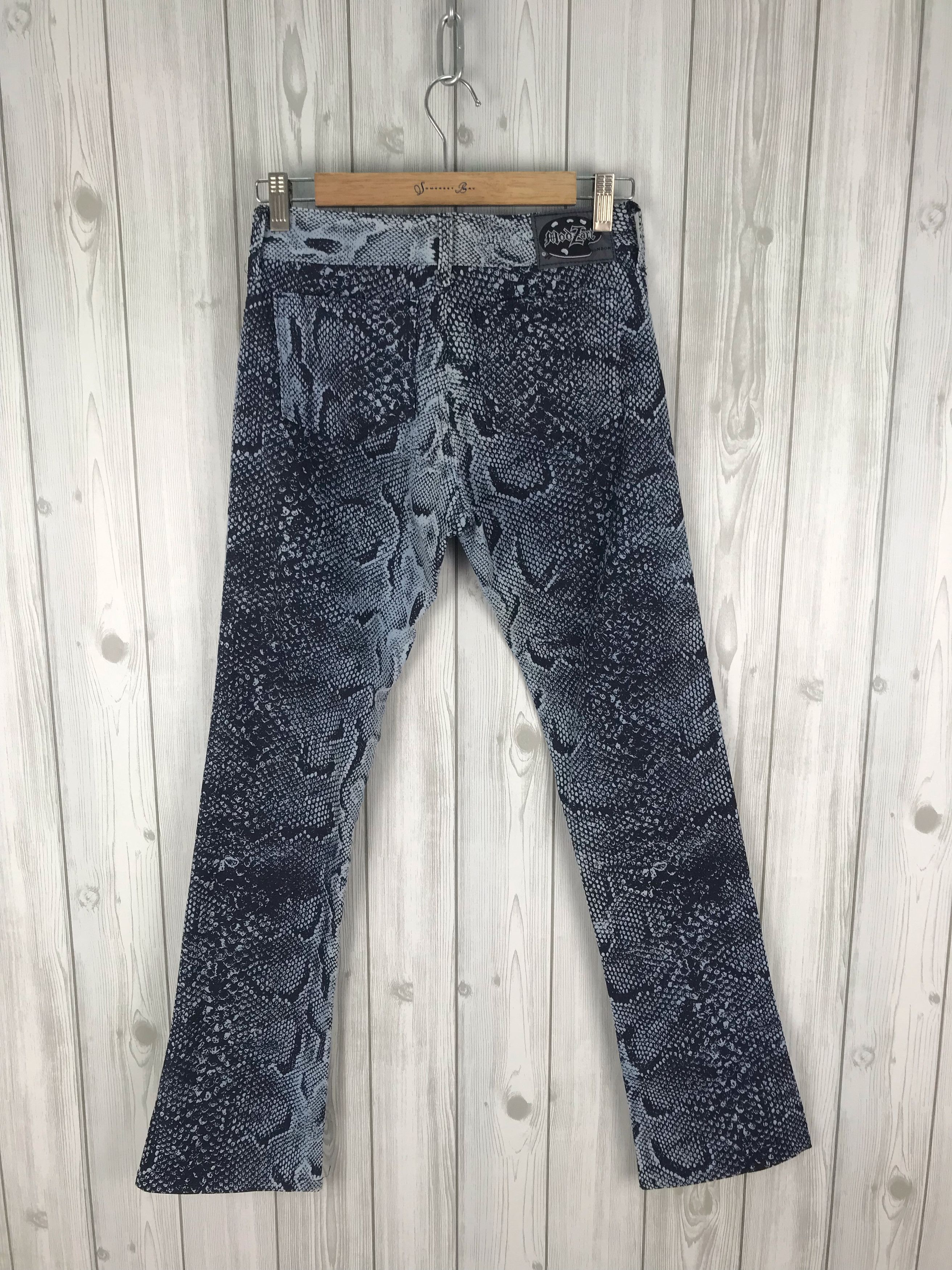 Vintage MODZARD LONDON All Over Print Snake Stretchable Jeans Size US 28 / EU 44 - 13 Thumbnail