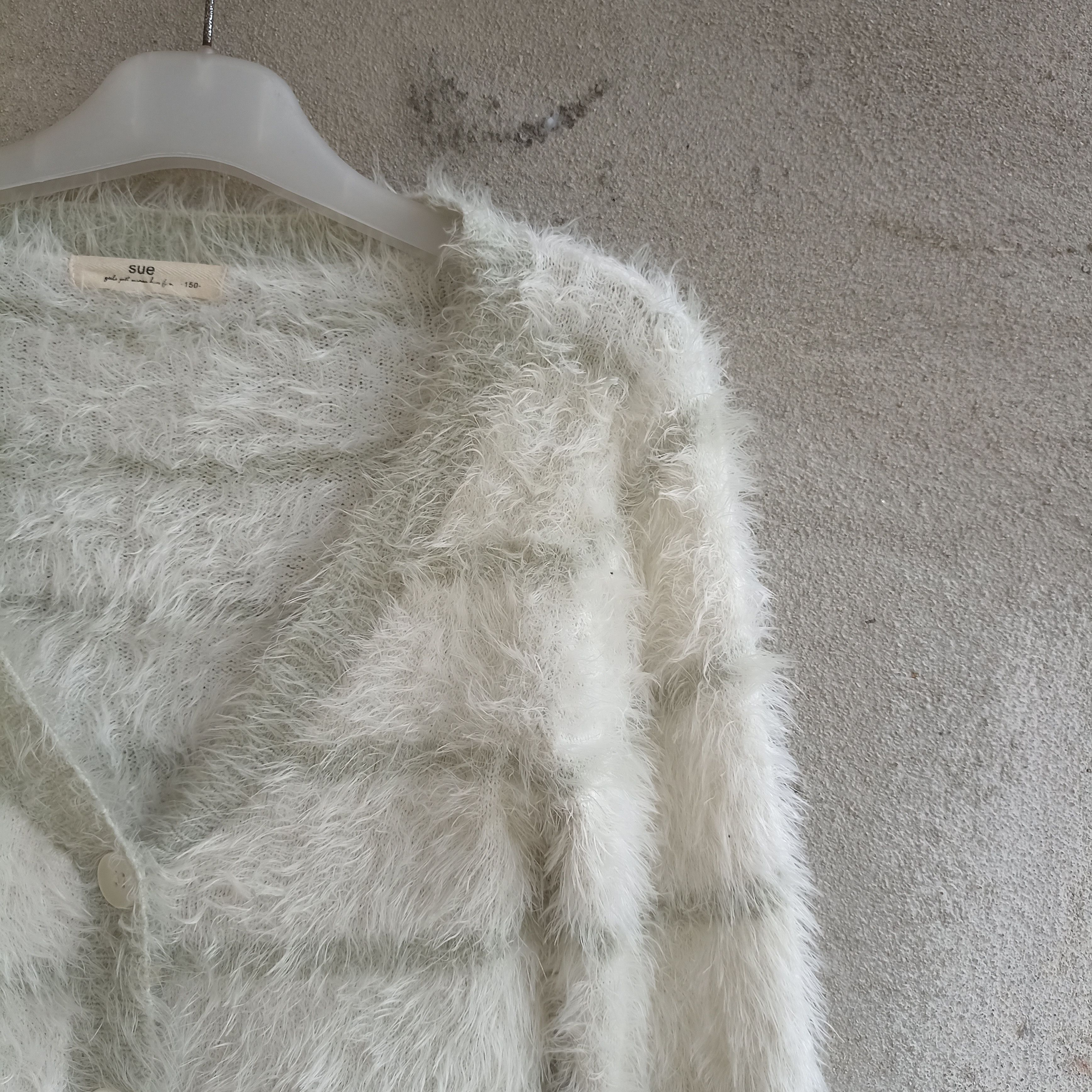 Homespun Knitwear × Japanese Brand × OVER THE STRiPES Stripe Sue Shaggy Knitwear Cardigan Size XXS / US 00 / IT 34 - 5 Thumbnail