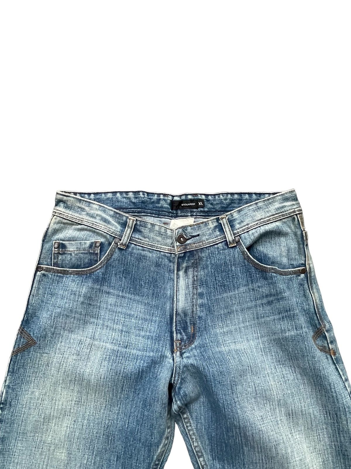Designer STEALS Dsquared2 Wide leg Aging Faded Wash Denim Size US 34 / EU 50 - 5 Thumbnail
