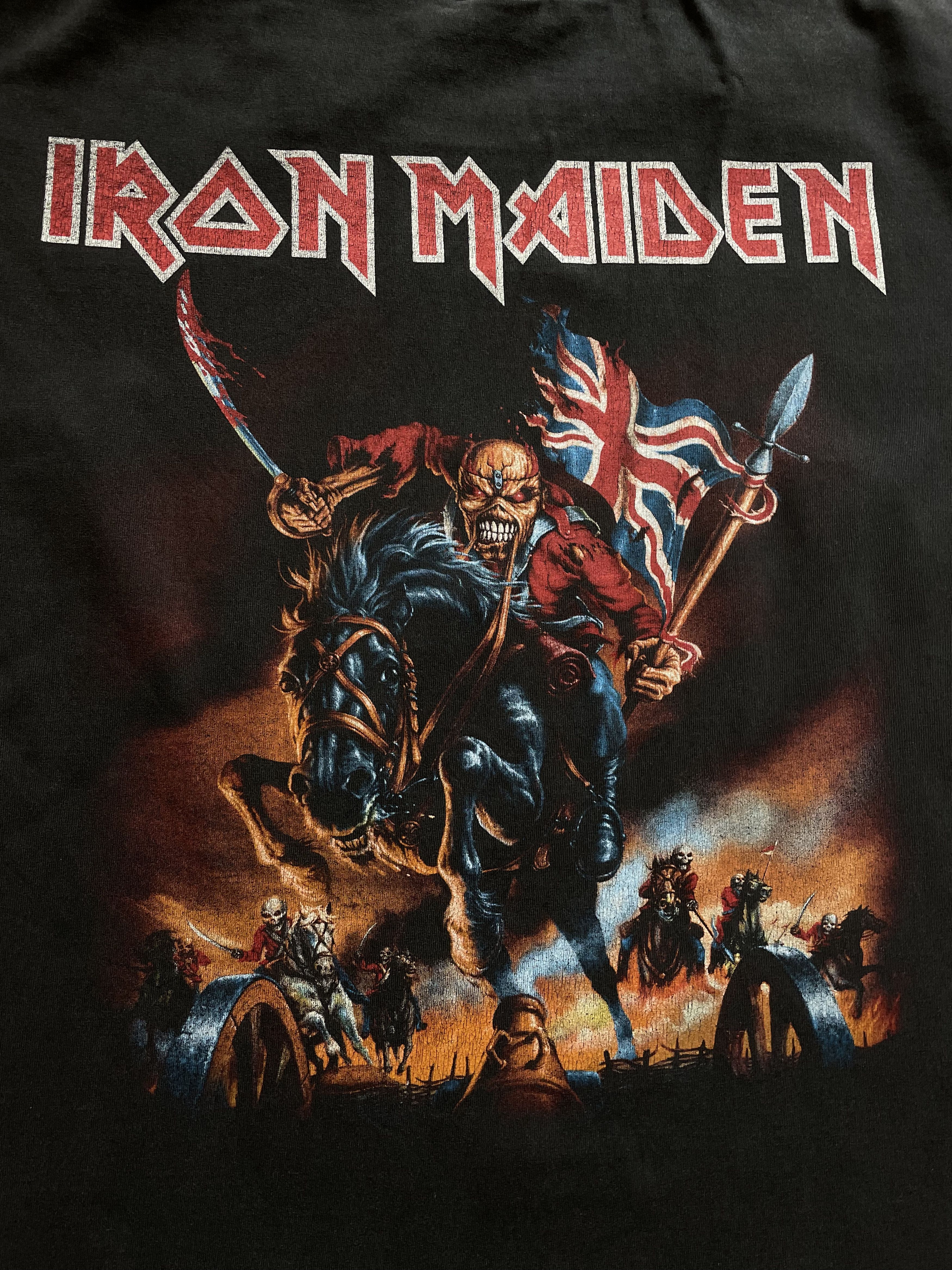Band Tees × Iron Maiden × Vintage Vintage Iron Maiden Trooper Shirt Tee Rare Band Rock Size US XL / EU 56 / 4 - 6 Thumbnail