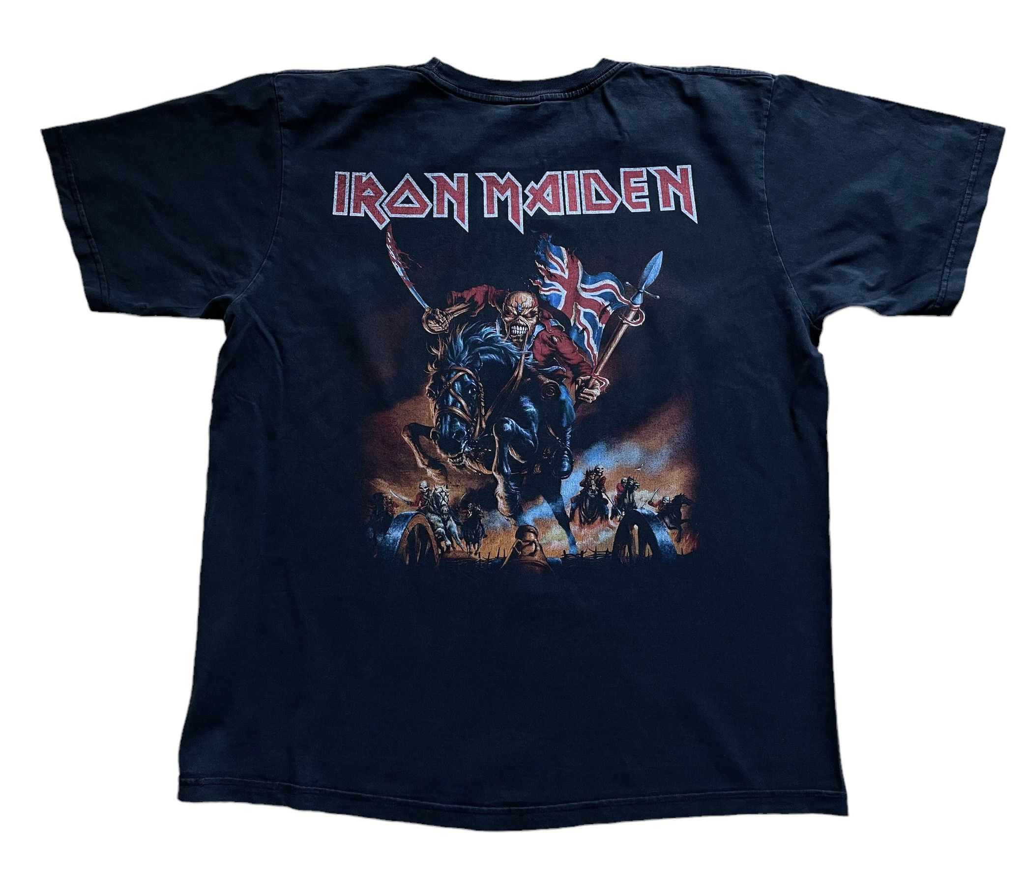 Band Tees × Iron Maiden × Vintage Vintage Iron Maiden Trooper Shirt Tee Rare Band Rock Size US XL / EU 56 / 4 - 2 Thumbnail