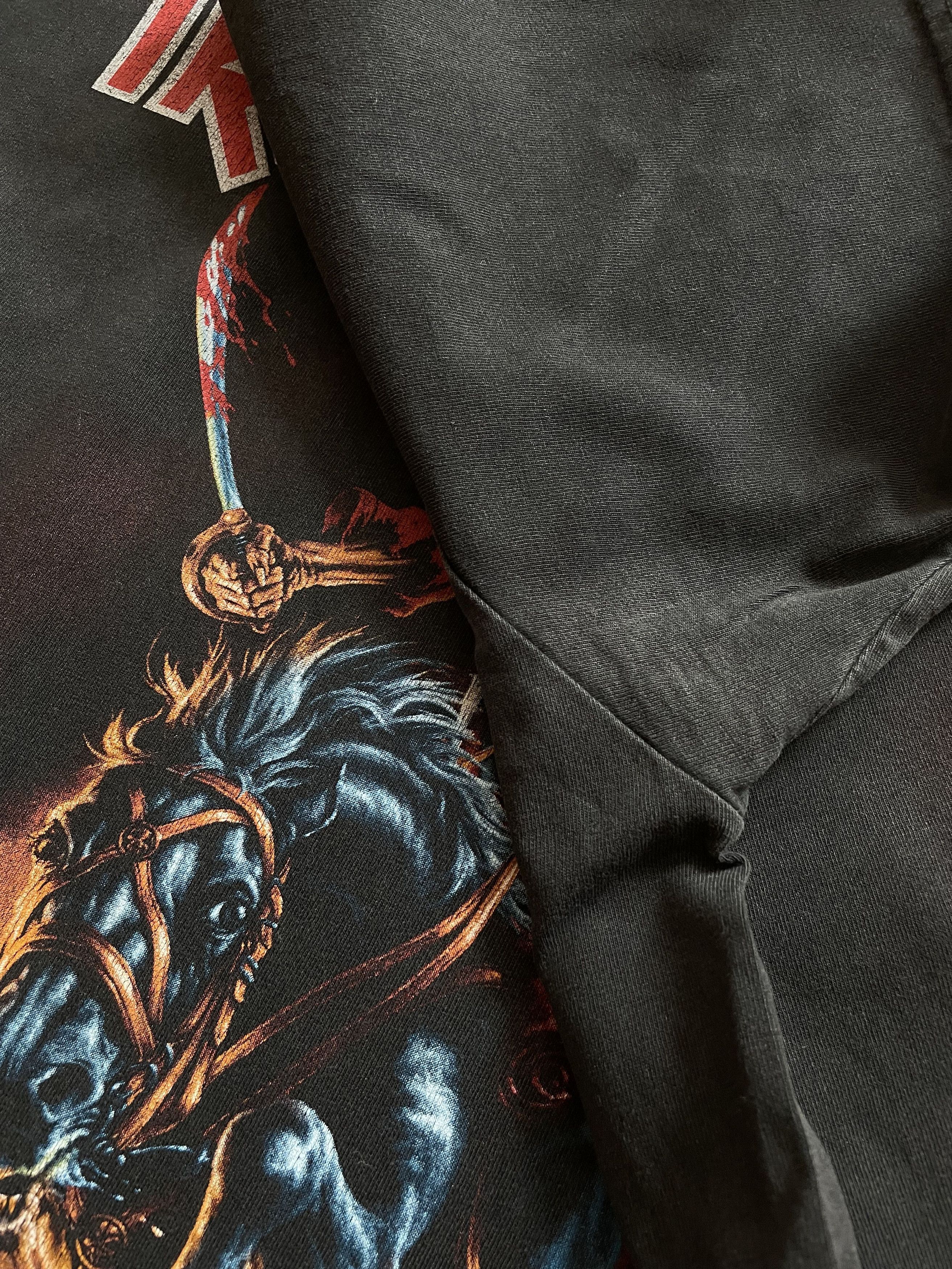 Band Tees × Iron Maiden × Vintage Vintage Iron Maiden Trooper Shirt Tee Rare Band Rock Size US XL / EU 56 / 4 - 5 Thumbnail