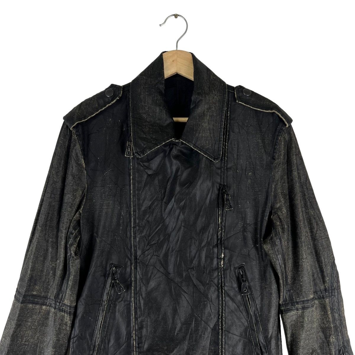 Jean Paul Gaultier 💥RARE LONG JACKET JEAN PAUL GAULTIER WAX DESIGN BONDAGE WEAR Size L / US 10 / IT 46 - 3 Thumbnail