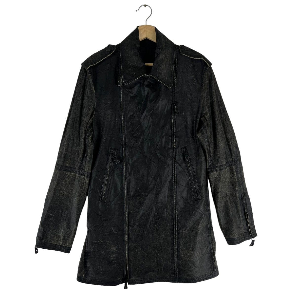 Jean Paul Gaultier 💥RARE LONG JACKET JEAN PAUL GAULTIER WAX DESIGN BONDAGE WEAR Size L / US 10 / IT 46 - 2 Thumbnail
